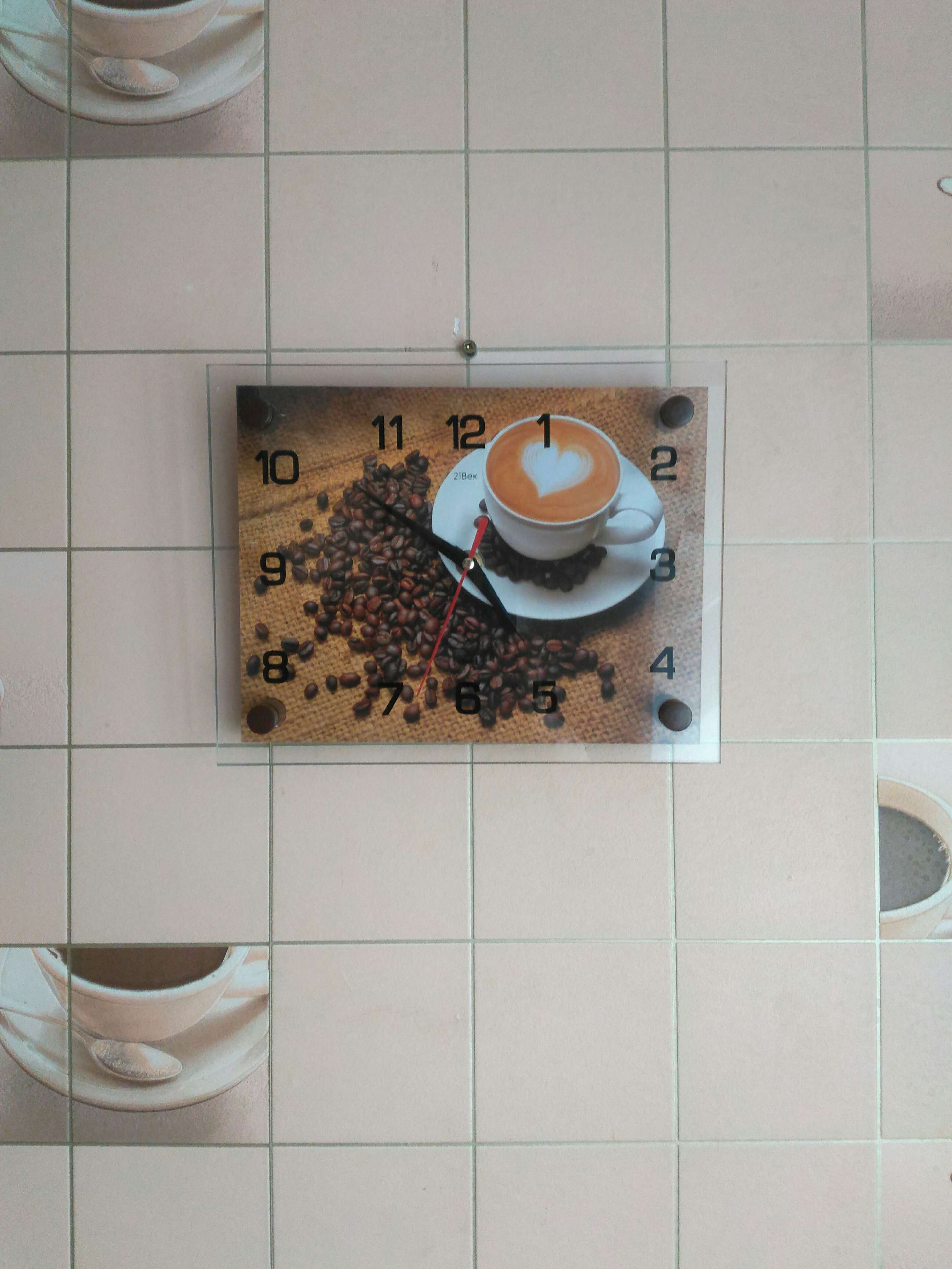 Фотография покупателя товара Часы настенные: Кухня, "Кофе", бесшумные, 20 х 26 см - Фото 1