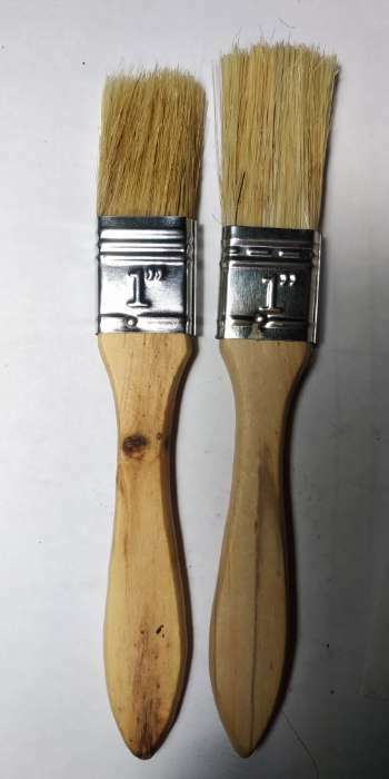 Фотография покупателя товара Кисть плоская ЛОМ, натуральная щетина, деревянная рукоятка, 3/4", 20 мм - Фото 1