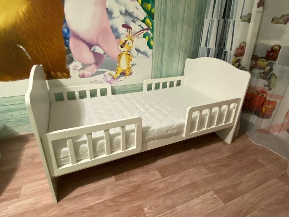 Фотография покупателя товара Кровать детская Классика, спальное место 1400х700, цвет белый - Фото 21