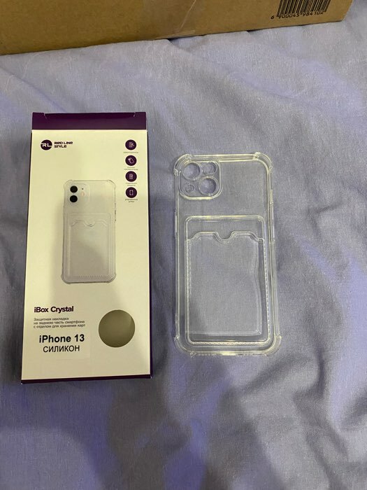 Фотография покупателя товара Чехол iBox Crystal для iPhone 13 , с отсеком под карты, силиконовый, прозрачный - Фото 2