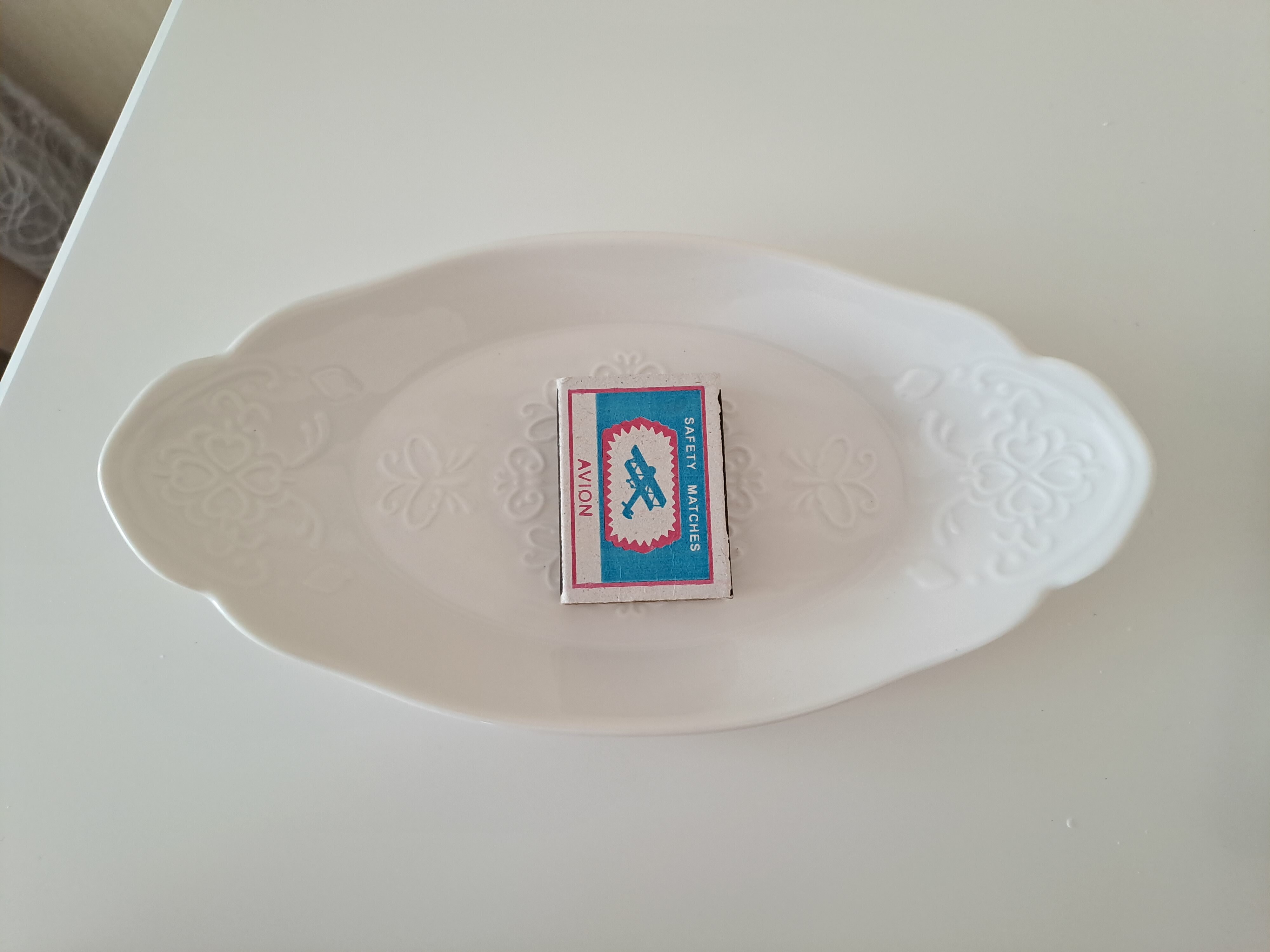 Фотография покупателя товара Блюдо керамическое сервировочное овальное «Луиза», 22,5×11,5 см, цвет белый - Фото 1