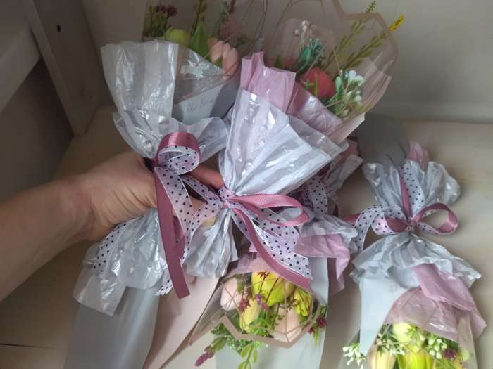 Фотография покупателя товара Конус для цветов, розовый, 60 х 15 см - Фото 11