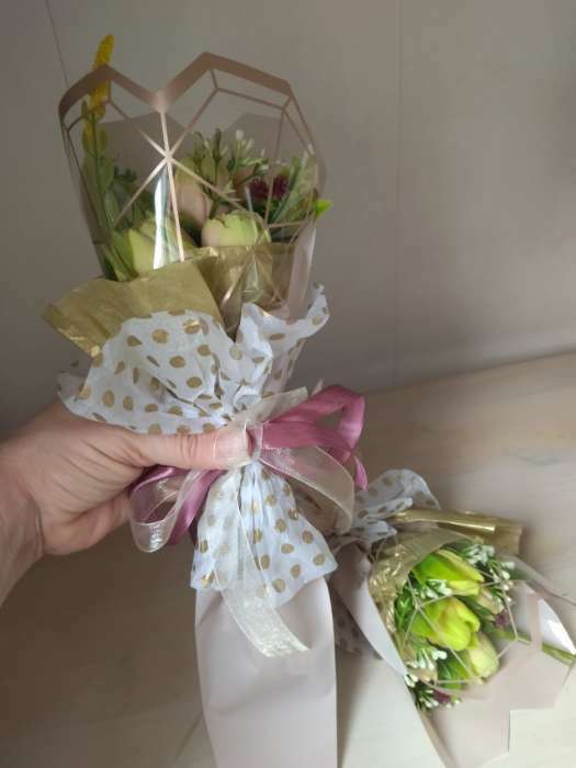 Фотография покупателя товара Конус для цветов, лаванда, 60 х 15 см - Фото 9