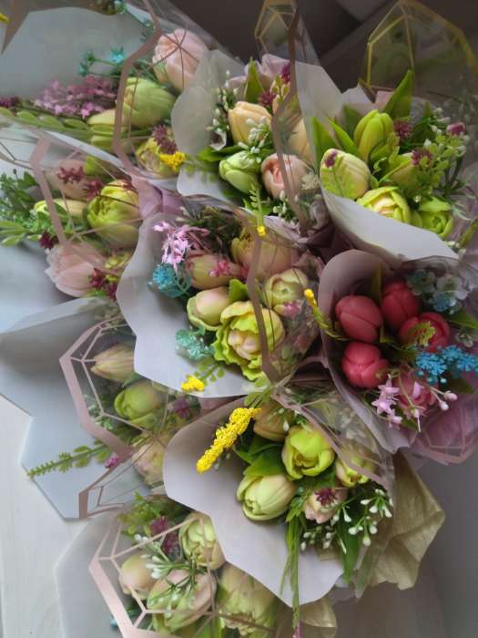 Фотография покупателя товара Конус для цветов, лаванда, 60 х 15 см - Фото 10