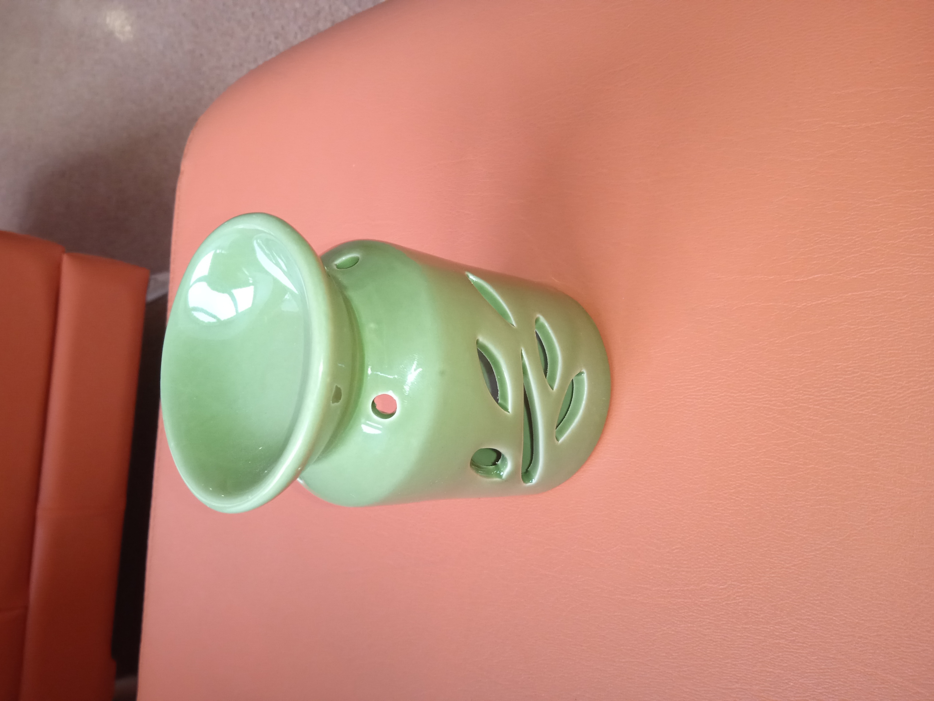 Фотография покупателя товара Аромалампа для эфирных масел «Веточка с листьями», керамика, 11×7×7 см, МИКС - Фото 1