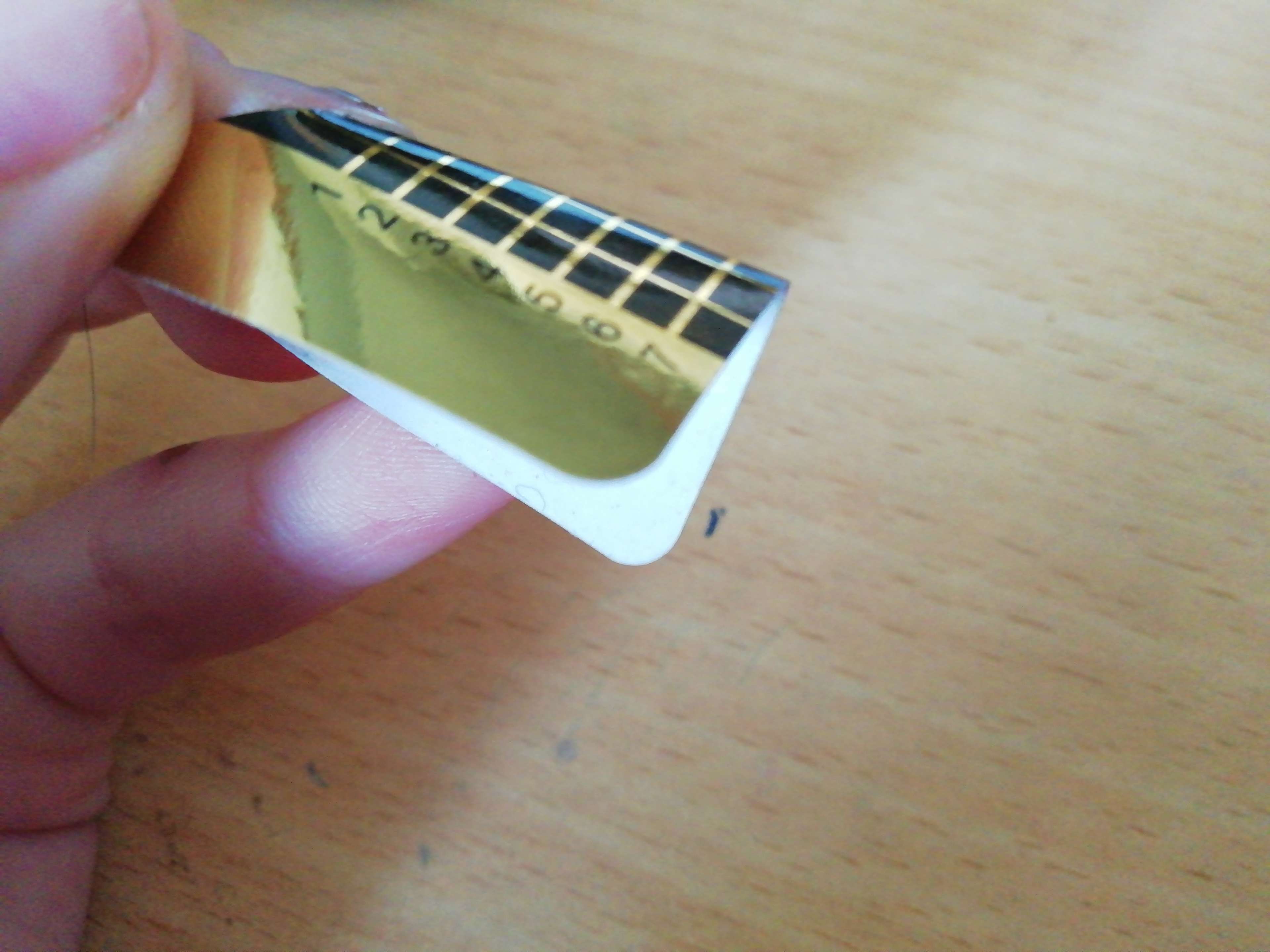 Фотография покупателя товара Формы для ногтей, узкие, 10 шт, цвет золотистый - Фото 1