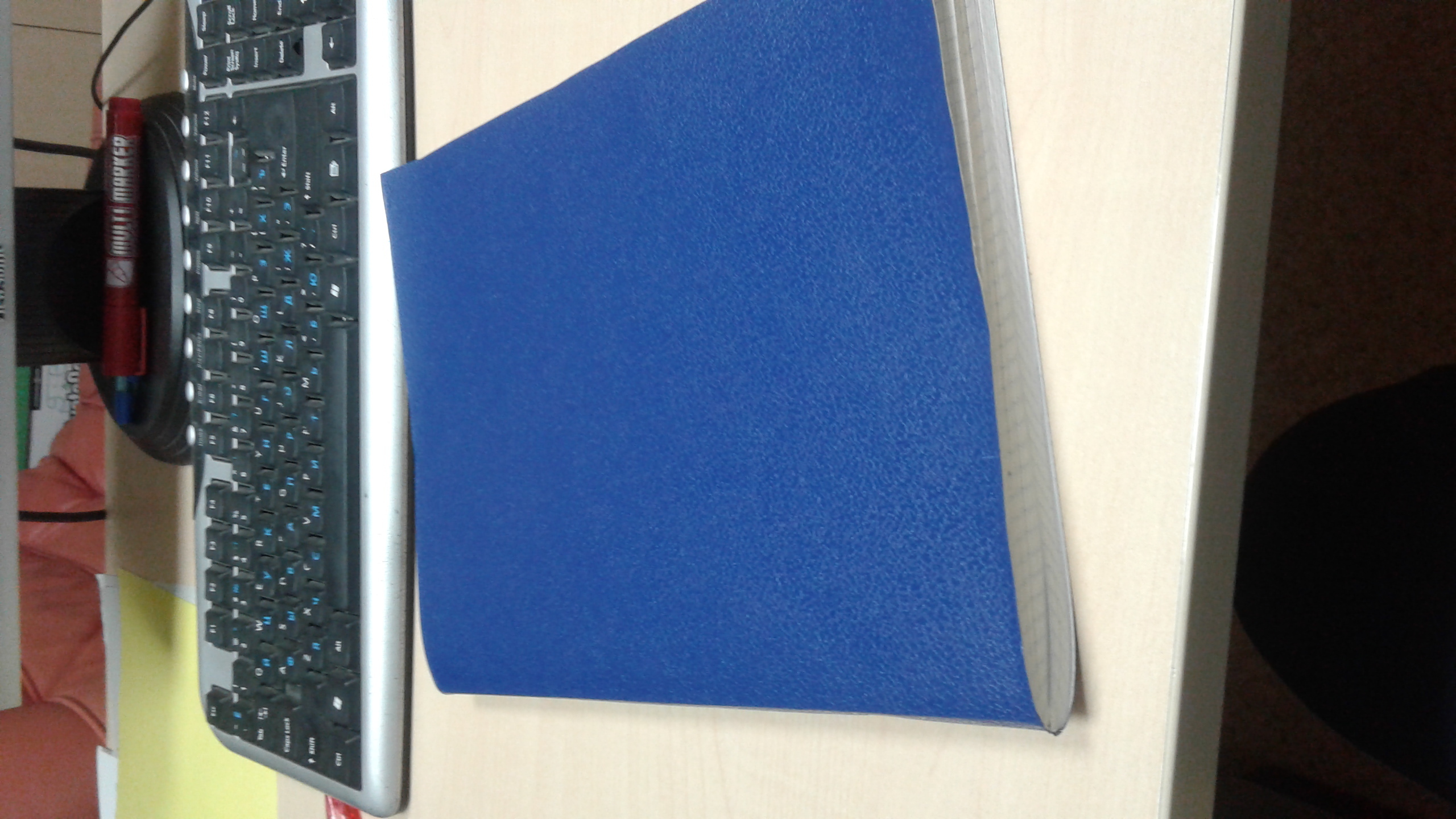 Фотография покупателя товара Тетрадь 96 листов клетка "Синяя", обложка бумвинил - Фото 1