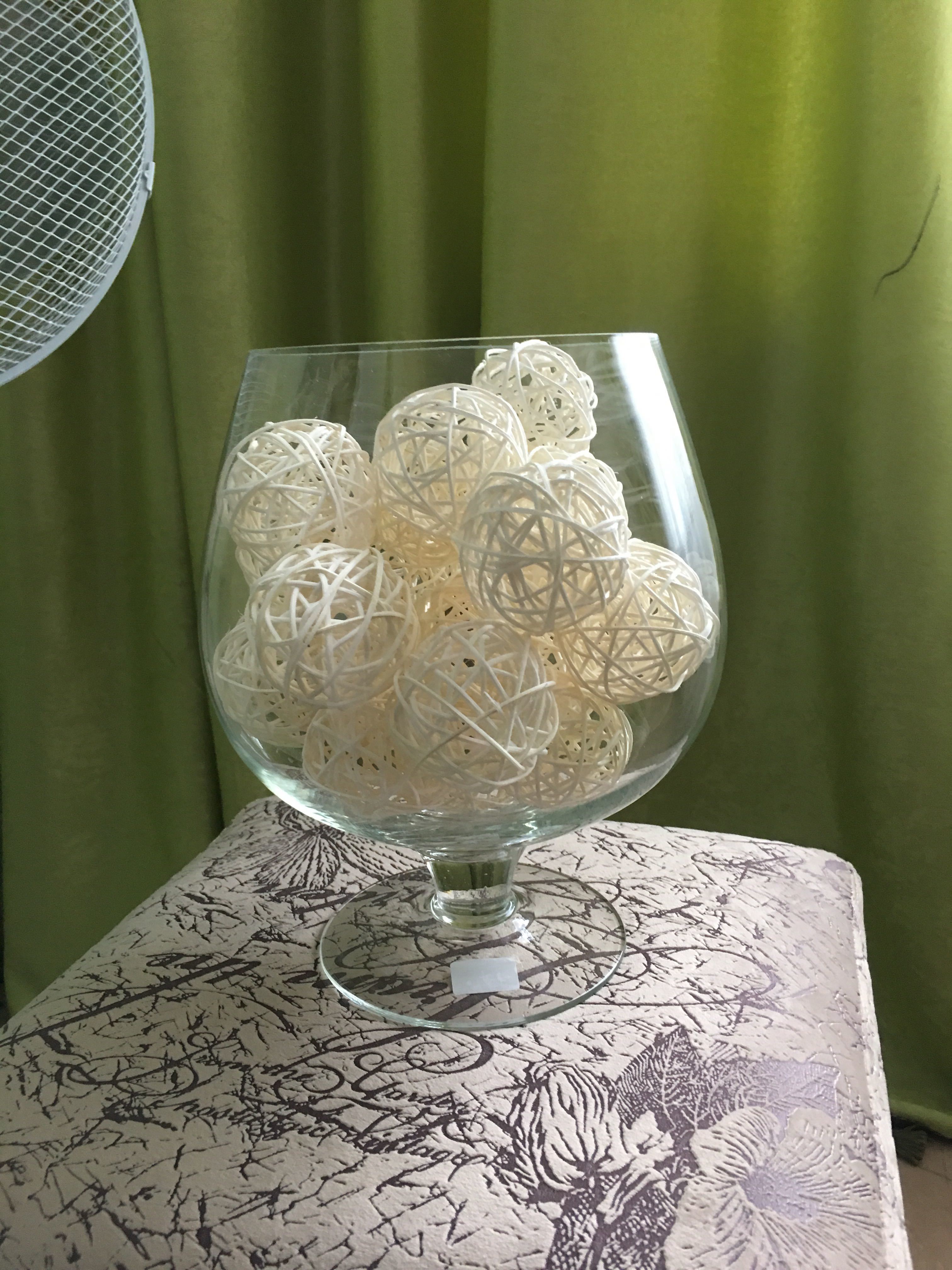 Фотография покупателя товара Набор шаров из лозы, для декора ELITUPAK светло-зеленый 5 шт. 6 см - Фото 1