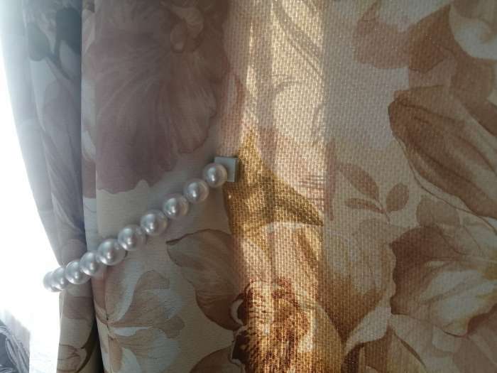Фотография покупателя товара Подхват для штор «Бусы из жемчуга», d = 1,5 см, 39 см, цвет белый