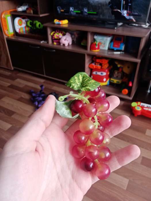 Фотография покупателя товара Муляж "Виноград" глянец, 22 ягоды 12 см, микс - Фото 9
