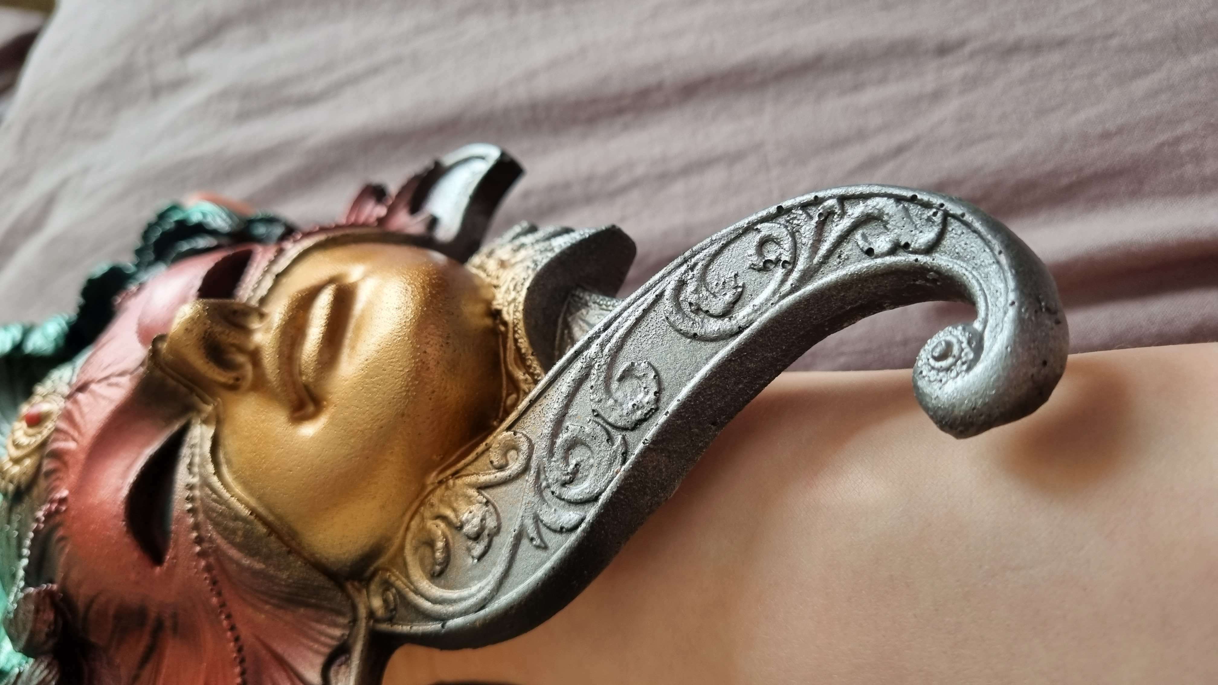 Фотография покупателя товара Венецианская маска "Рубин" золото, 32см МИКС - Фото 4