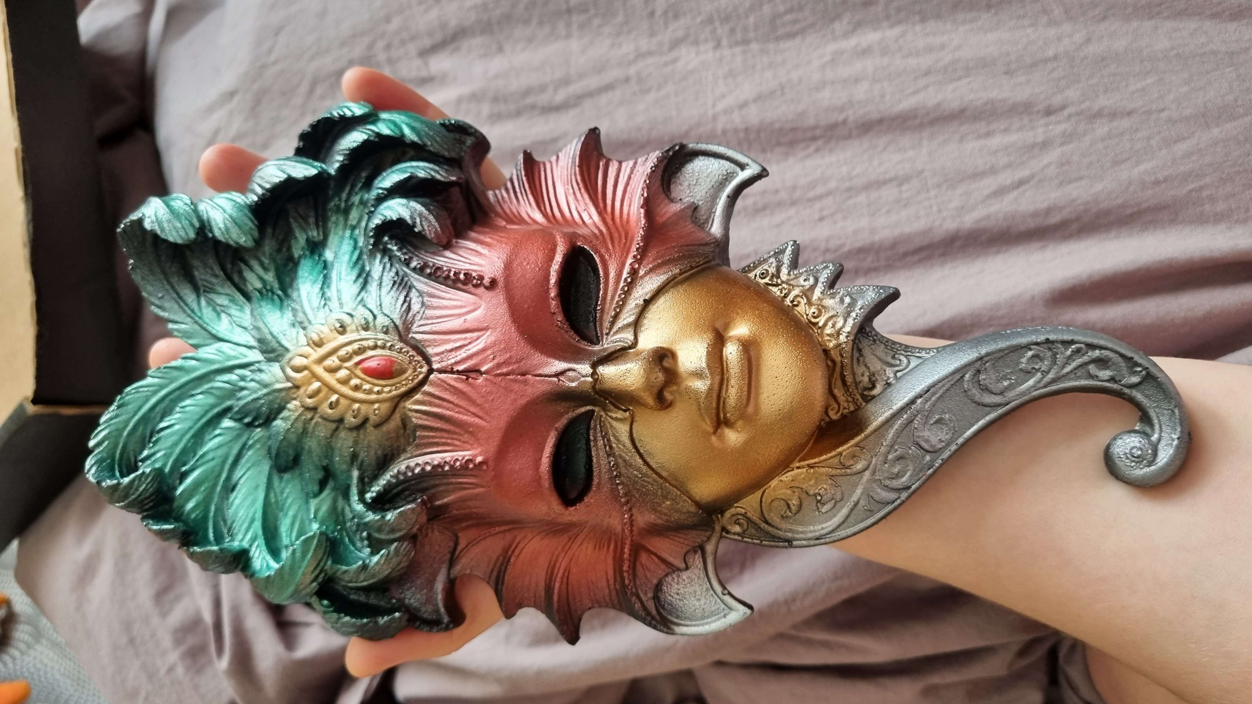 Фотография покупателя товара Венецианская маска "Лилия" бронза, 51см - Фото 5