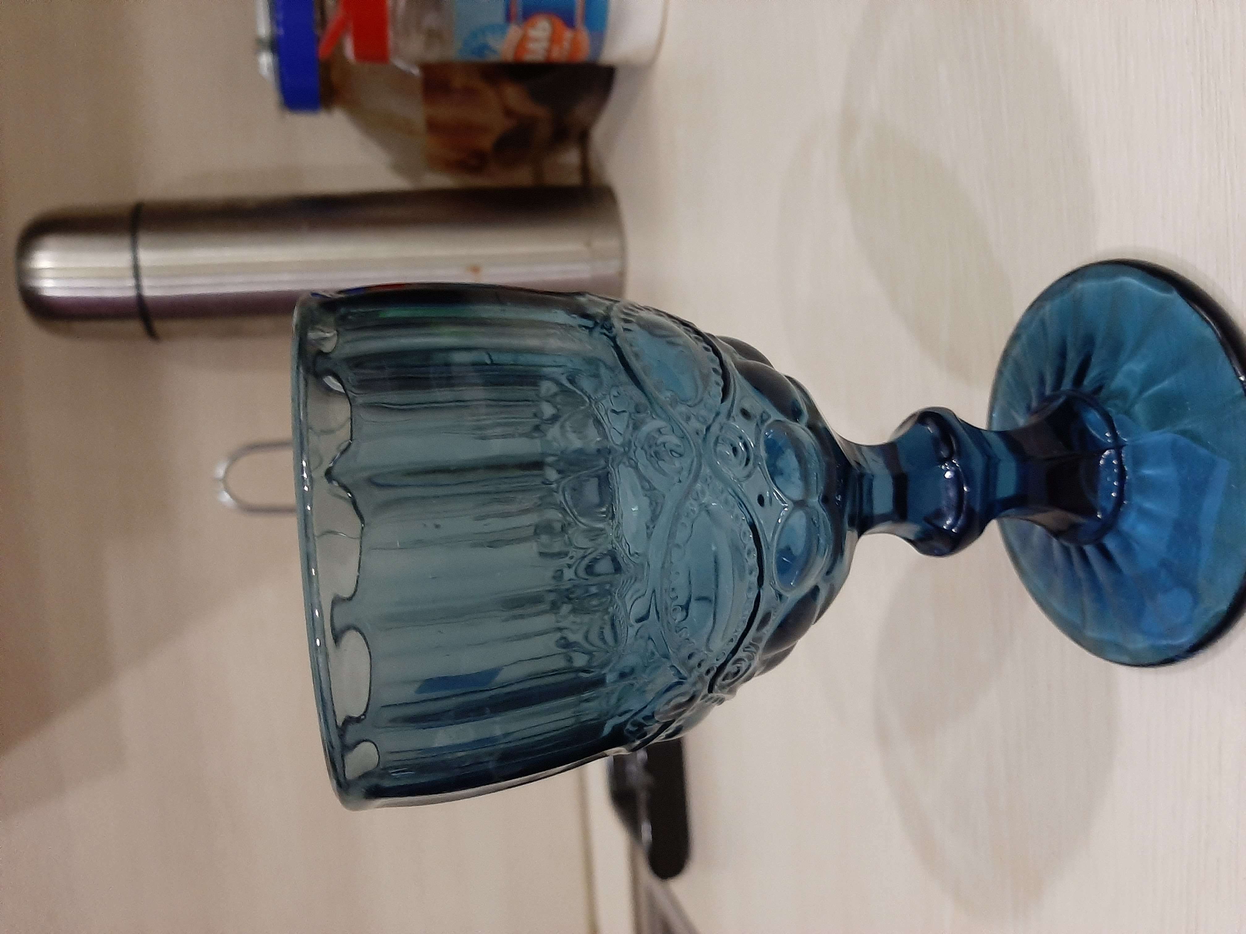Фотография покупателя товара Бокал стеклянный Magistro «Ла-Манш», 250 мл, 8×15,5 см, цвет синий - Фото 27