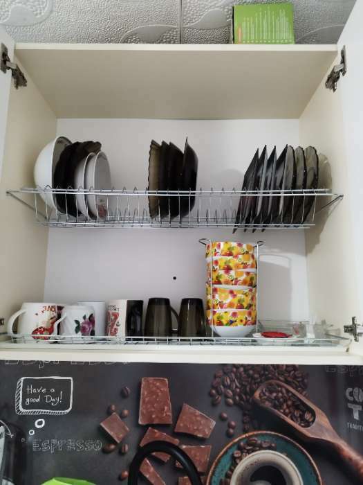 Фотография покупателя товара Комплект посудосушителей с поддоном для шкафа 80 см, 76,5×25,6 см, цинк
