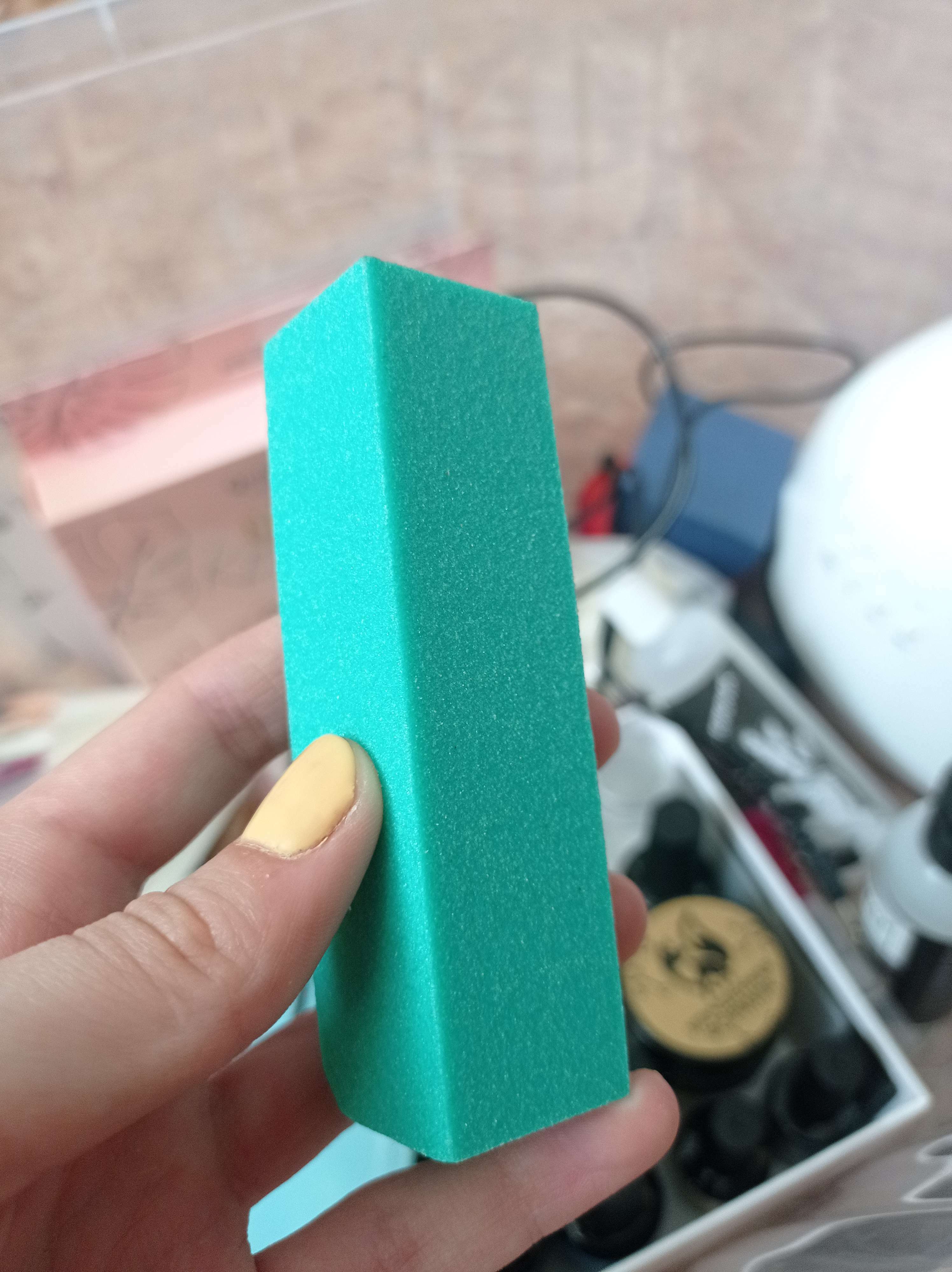 Фотография покупателя товара Баф наждачный для ногтей, четырёхсторонний, 9 × 2,5 × 2,5 см, цвет МИКС