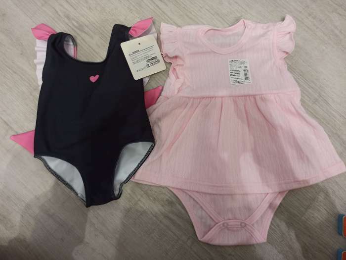 Фотография покупателя товара Купальник детский слитный «Крошка Я. Бант», рост 80-86 см, чёрный - Фото 3