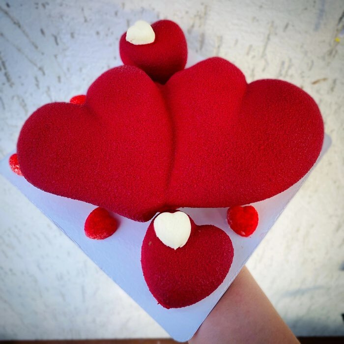 Фотография покупателя товара Форма для муссовых десертов и выпечки Доляна «Влюблённые сердца», силикон, 27×17 см, цвет белый - Фото 1