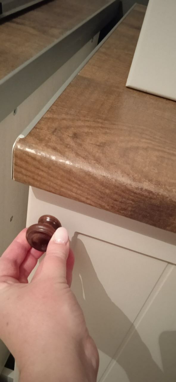 Фотография покупателя товара Ручка-кнопка Алапаевск, «Ромашка», цвет под дерево - Фото 2