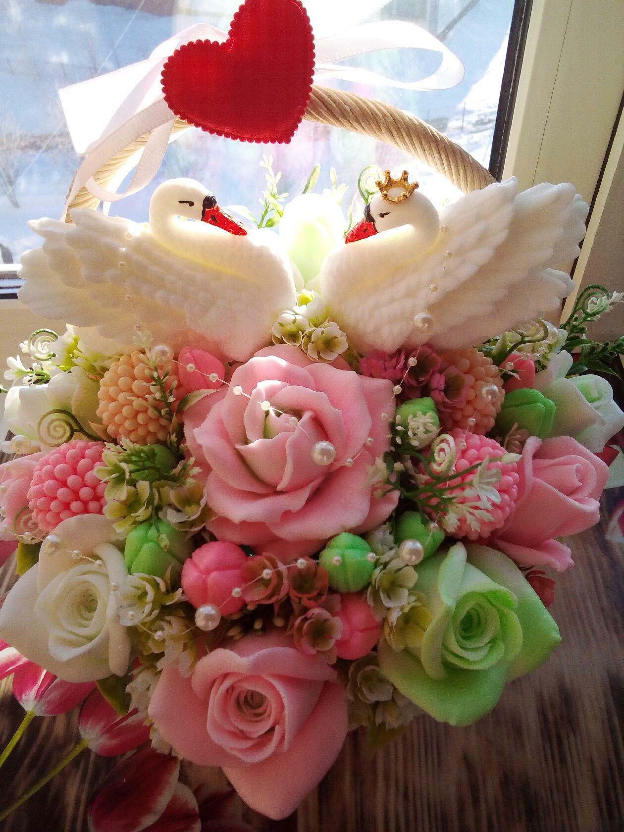 Фотография покупателя товара Набор корзин, 3 шт, розовый, 22×20×8/26 см, 18×16×7/21 см, 13×15×6/18 см, ротанг - Фото 1