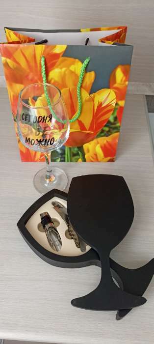 Фотография покупателя товара Бокал для вина «Можно ВСЁ», 350 мл, тип нанесения рисунка: деколь - Фото 2