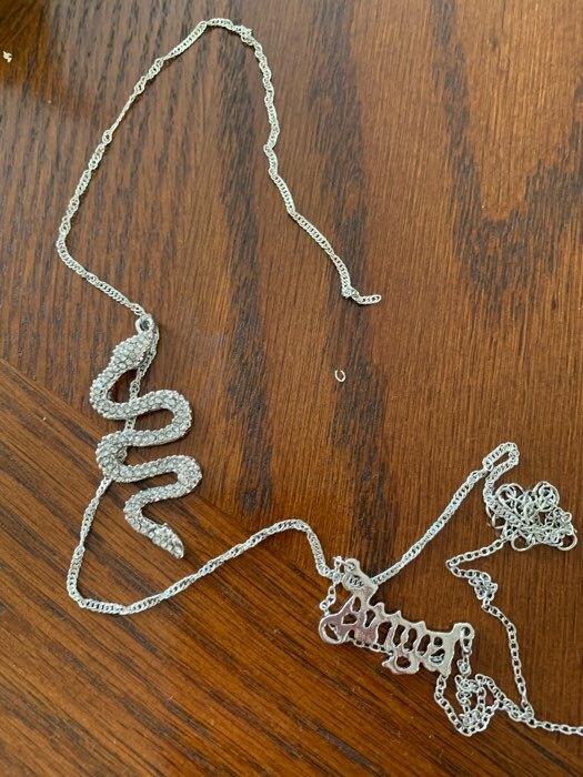 Фотография покупателя товара Кулон "Змея" angel, цвет белый в серебре, L= 45 см - Фото 1