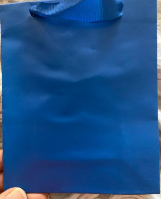 Фотография покупателя товара Пакет подарочный ламинированный, упаковка, «Синий», S 12 х 15 х 5.5 см - Фото 5