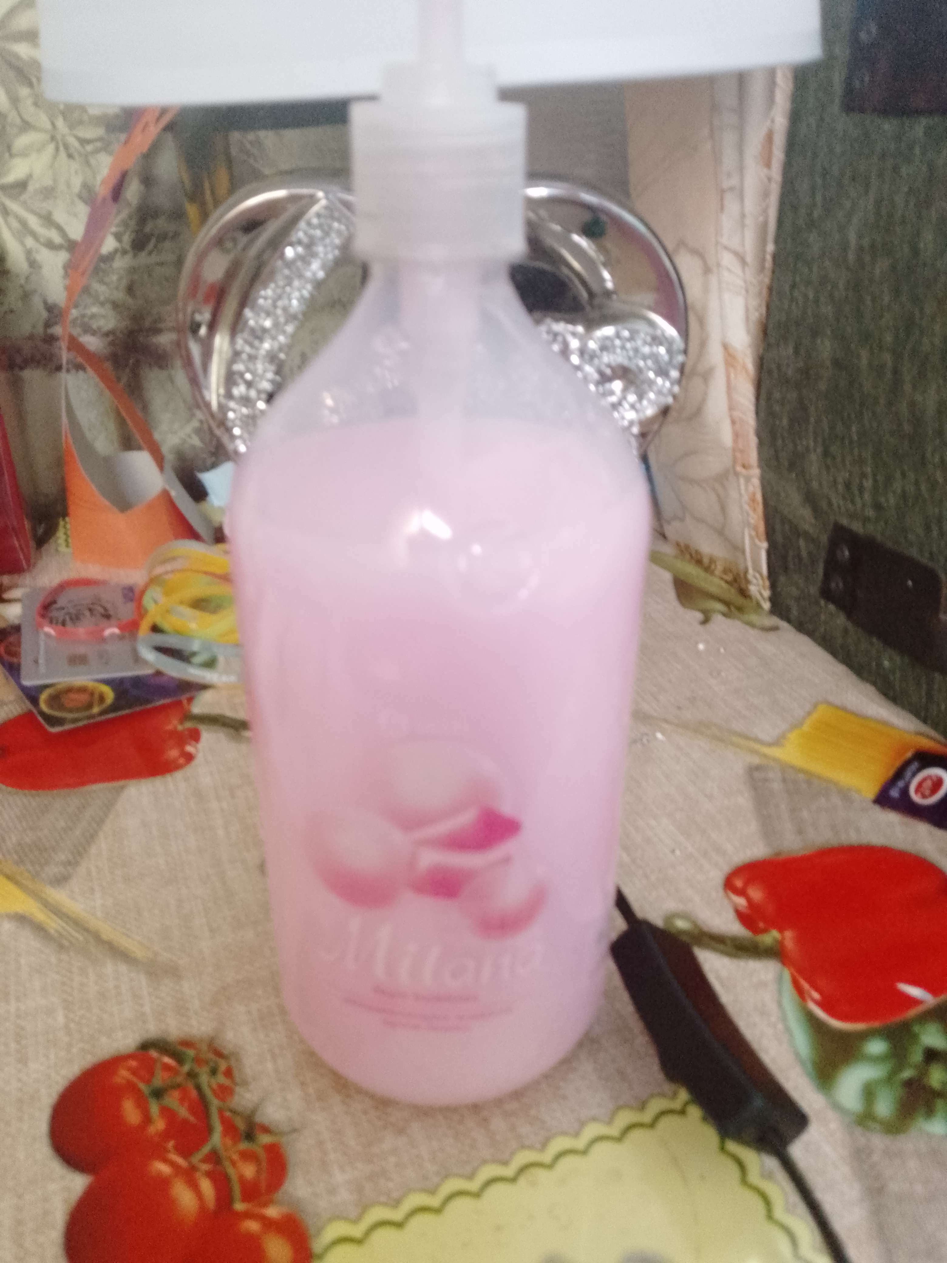 Фотография покупателя товара Жидкое крем-мыло Milana Fruit bubbles, c дозатором, 1 л - Фото 2