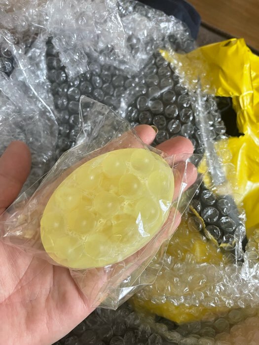 Фотография покупателя товара Массажное мыло с люфой "Лимонный щербет" 100г - Фото 1
