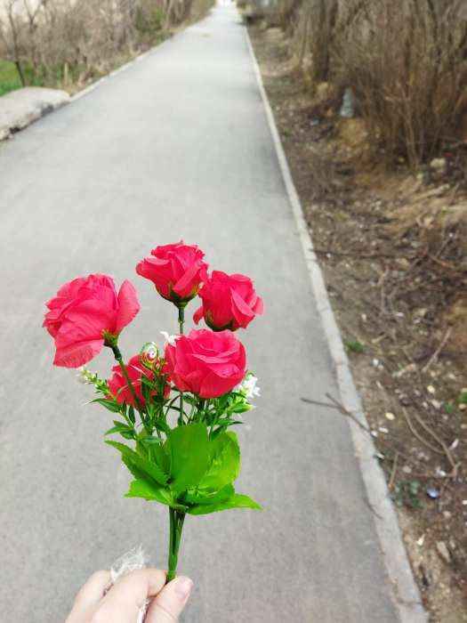 Фотография покупателя товара Букет "Пушистые розы" 26 см, микс - Фото 2
