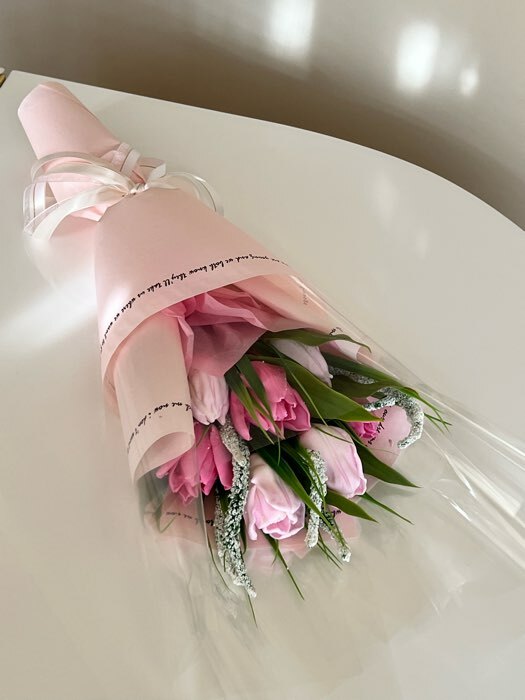 Фотография покупателя товара Фетр ламинированный "Письмена", цвет розовый, 52 х 30 см - Фото 1