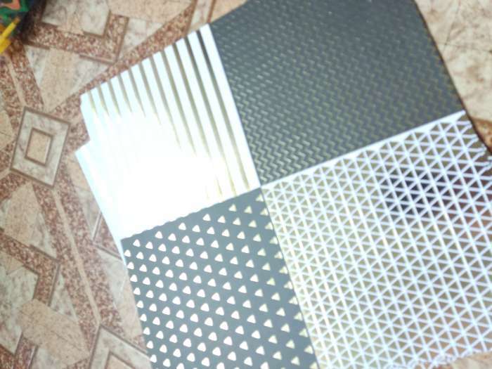 Фотография покупателя товара Бумага для скрапбукинга с фольгированием «Геометрия», 10 листов, 30.5 × 30.5 см, 250 г/м