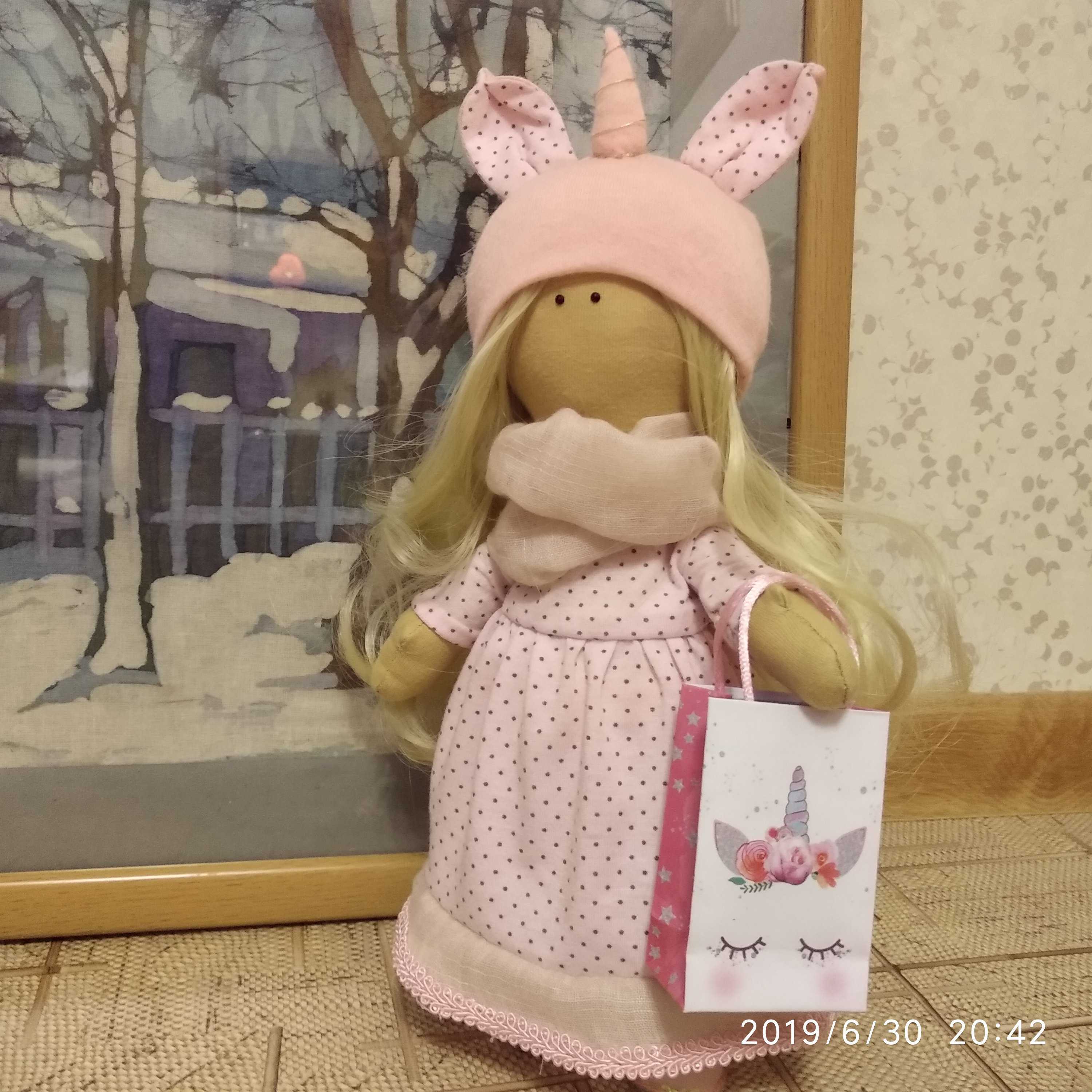 Фотография покупателя товара Набор для шитья. Интерьерная кукла «Корни», 30 см - Фото 5