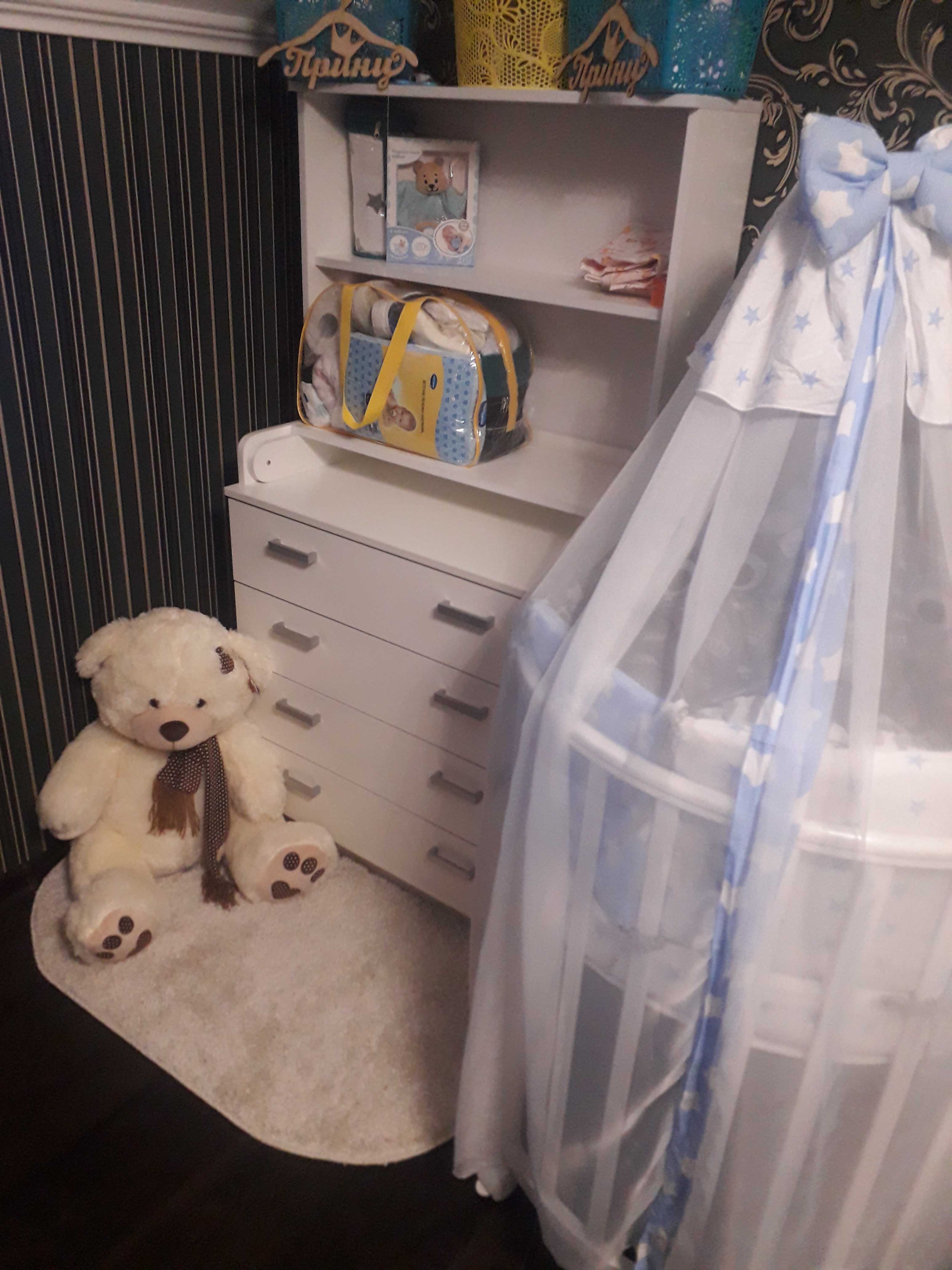 Фотография покупателя товара Детская кроватка трансформер Incanto Mimi 7 в 1, круглая/овальная, белая