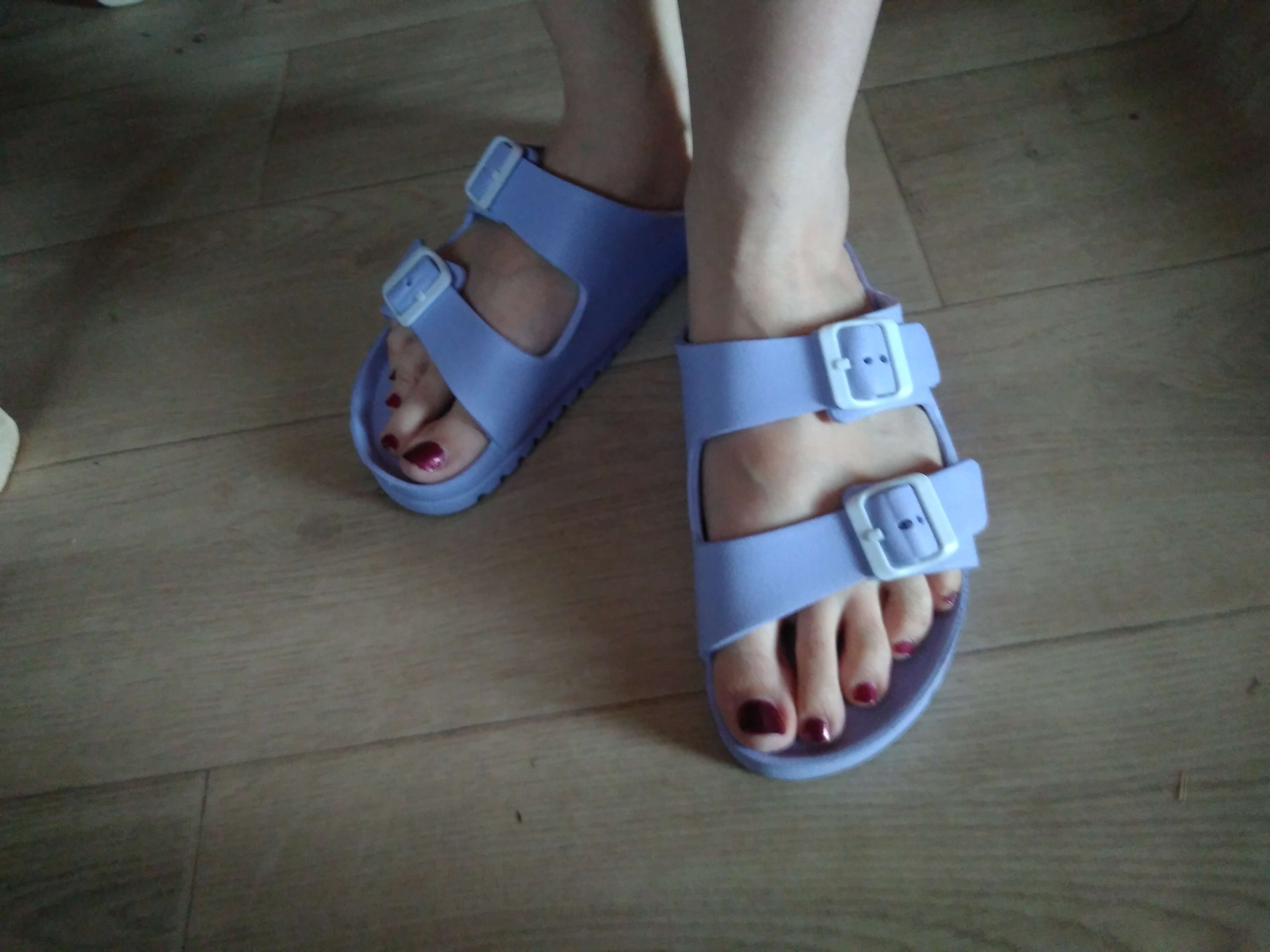 Фотография покупателя товара Сланцы женские, цвет сиреневый, размер 41 - Фото 5