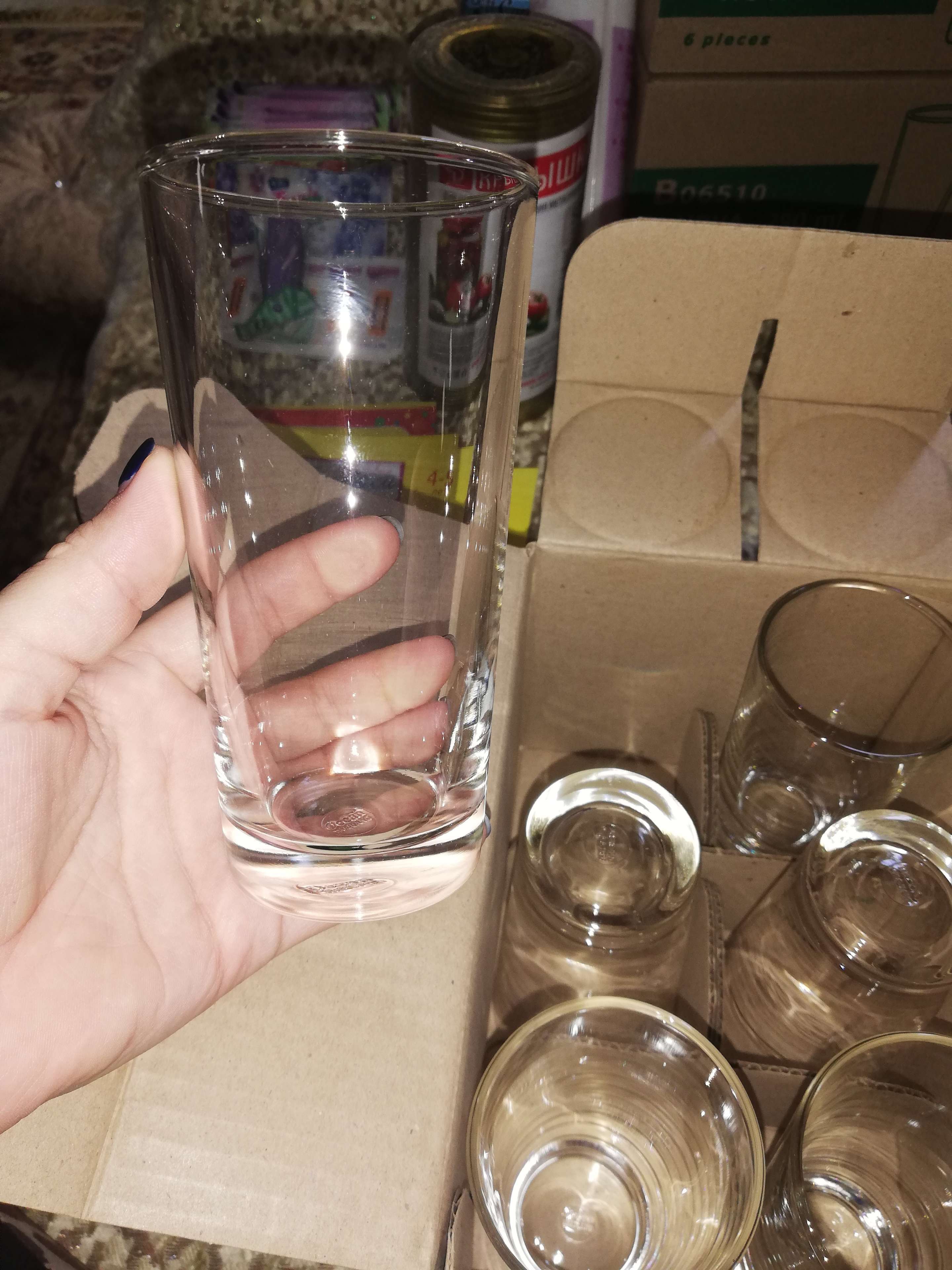 Фотография покупателя товара Набор стаканов стеклянных 290 мл "Нова", 6 шт - Фото 1