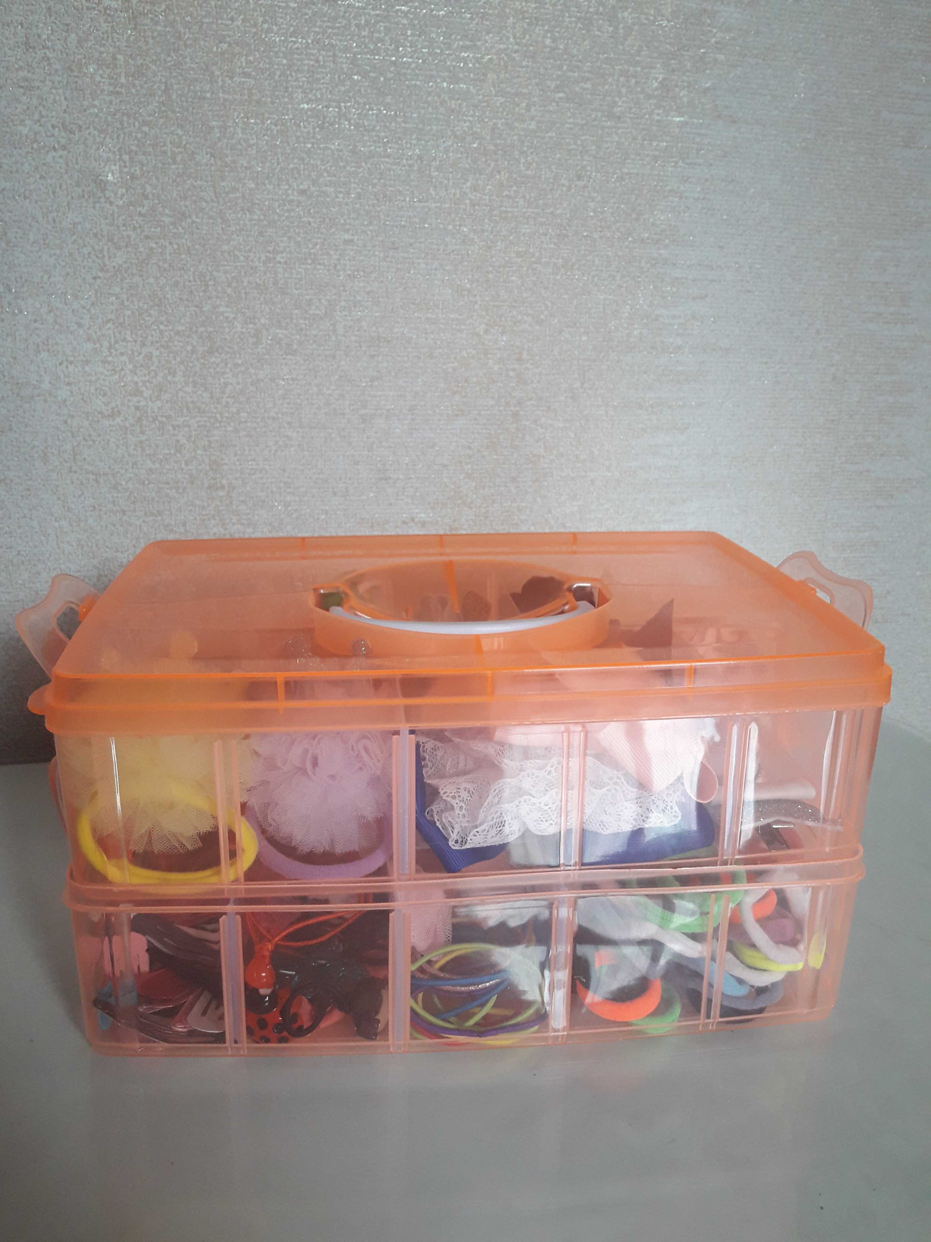 Фотография покупателя товара Бокс пластиковый для хранения, 2 яруса 20 отделений, цвет МИКС - Фото 3