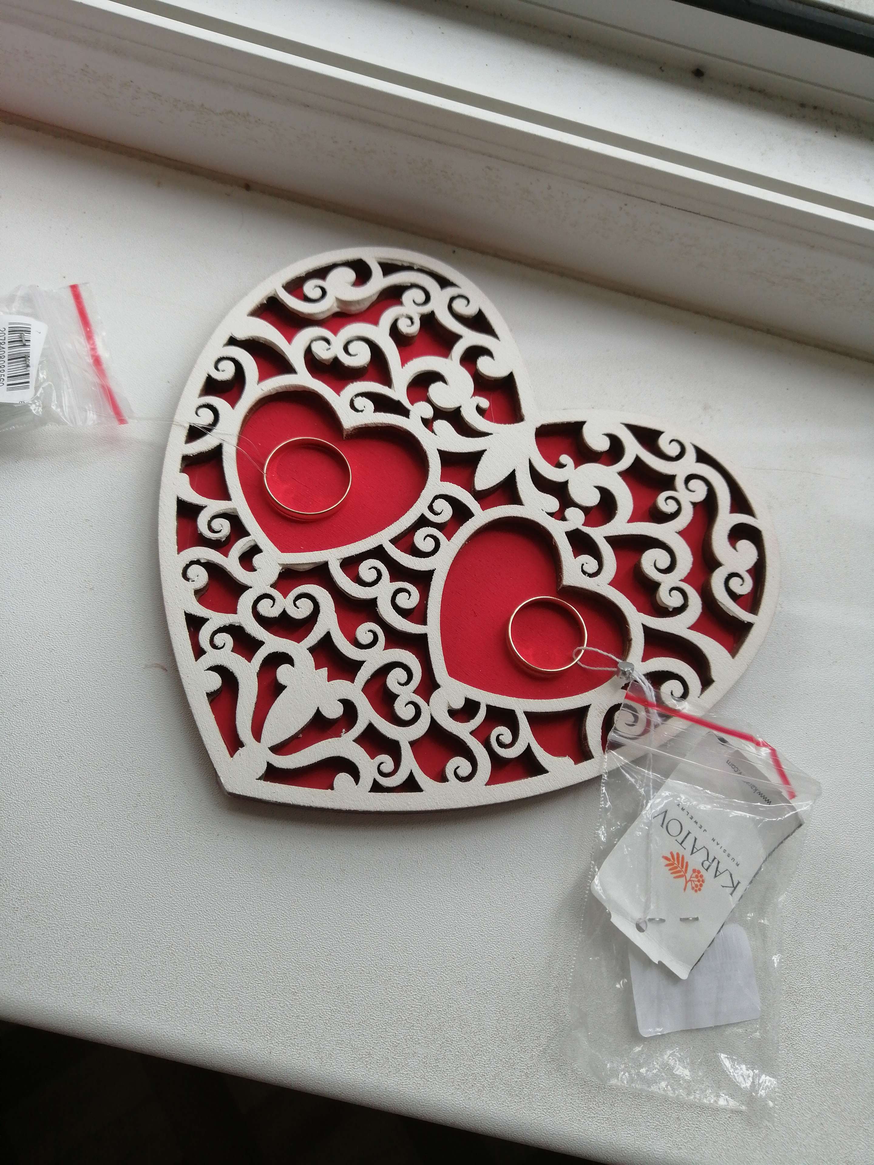 Фотография покупателя товара Подставка под кольца «Красное сердце» - Фото 7