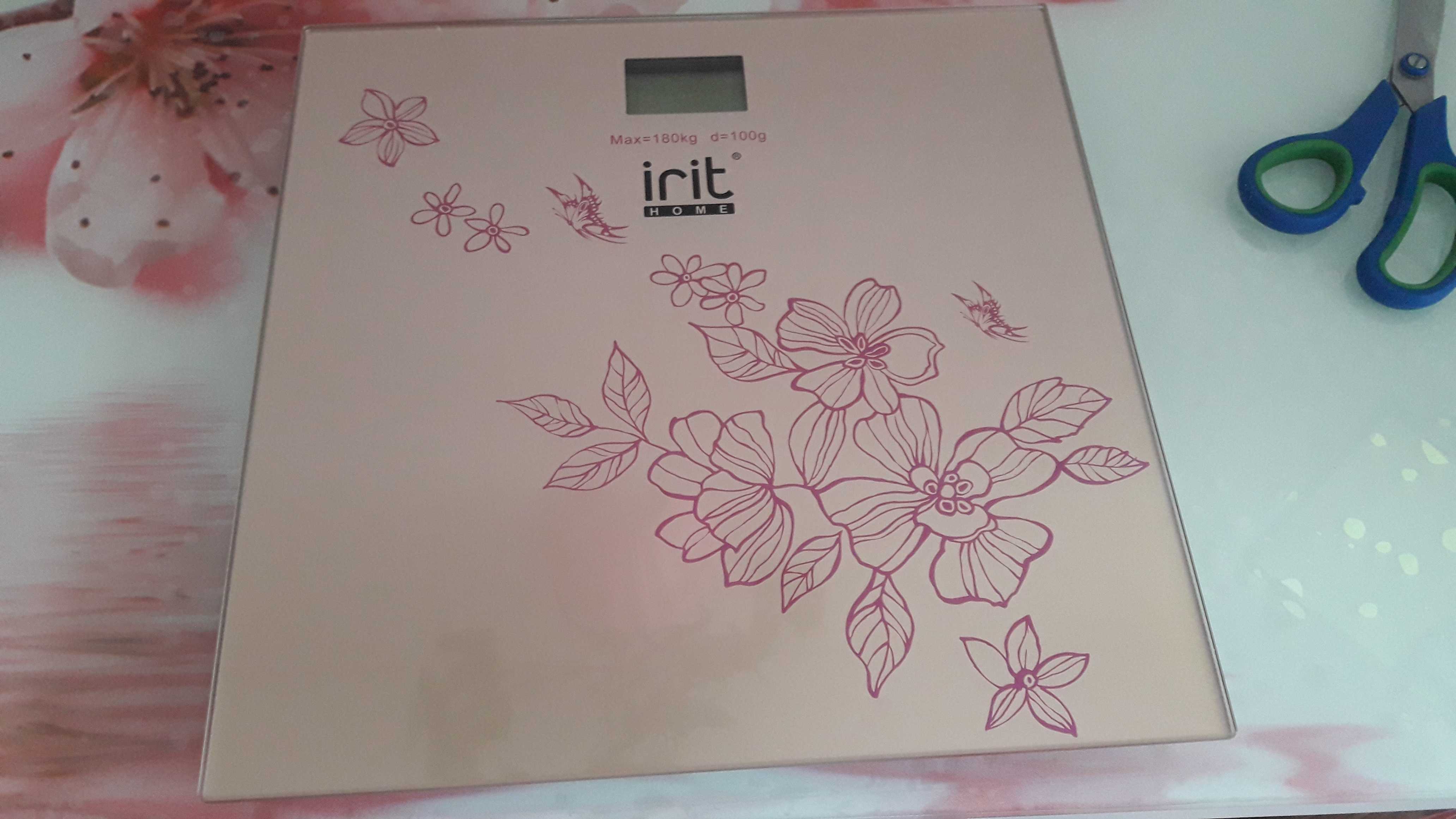 Фотография покупателя товара Весы напольные Irit IR-7258, электронные, до 180 кг, рисунок "цветы" - Фото 6