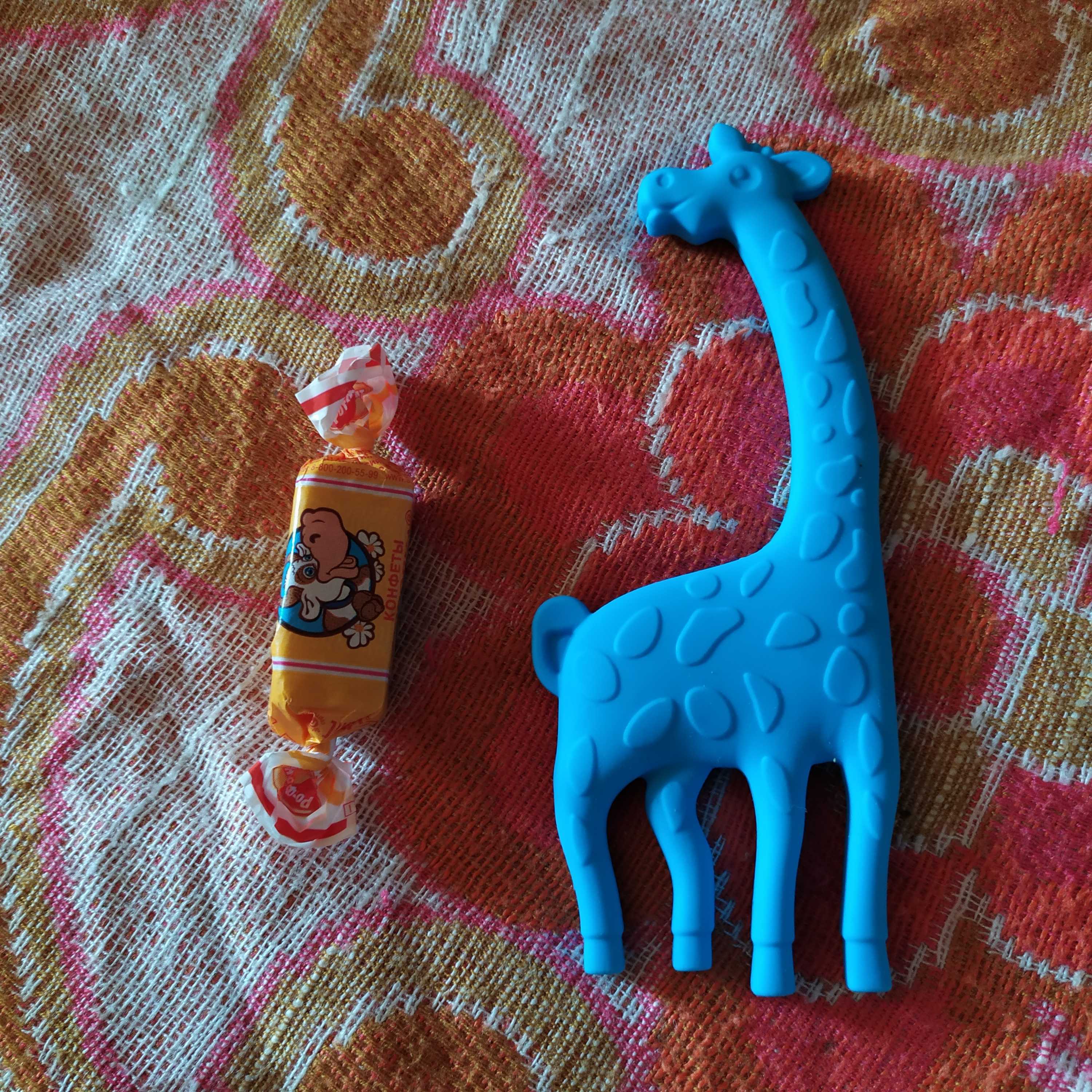 Фотография покупателя товара Прорезыватель силиконовый «Жирафик», цвет МИКС