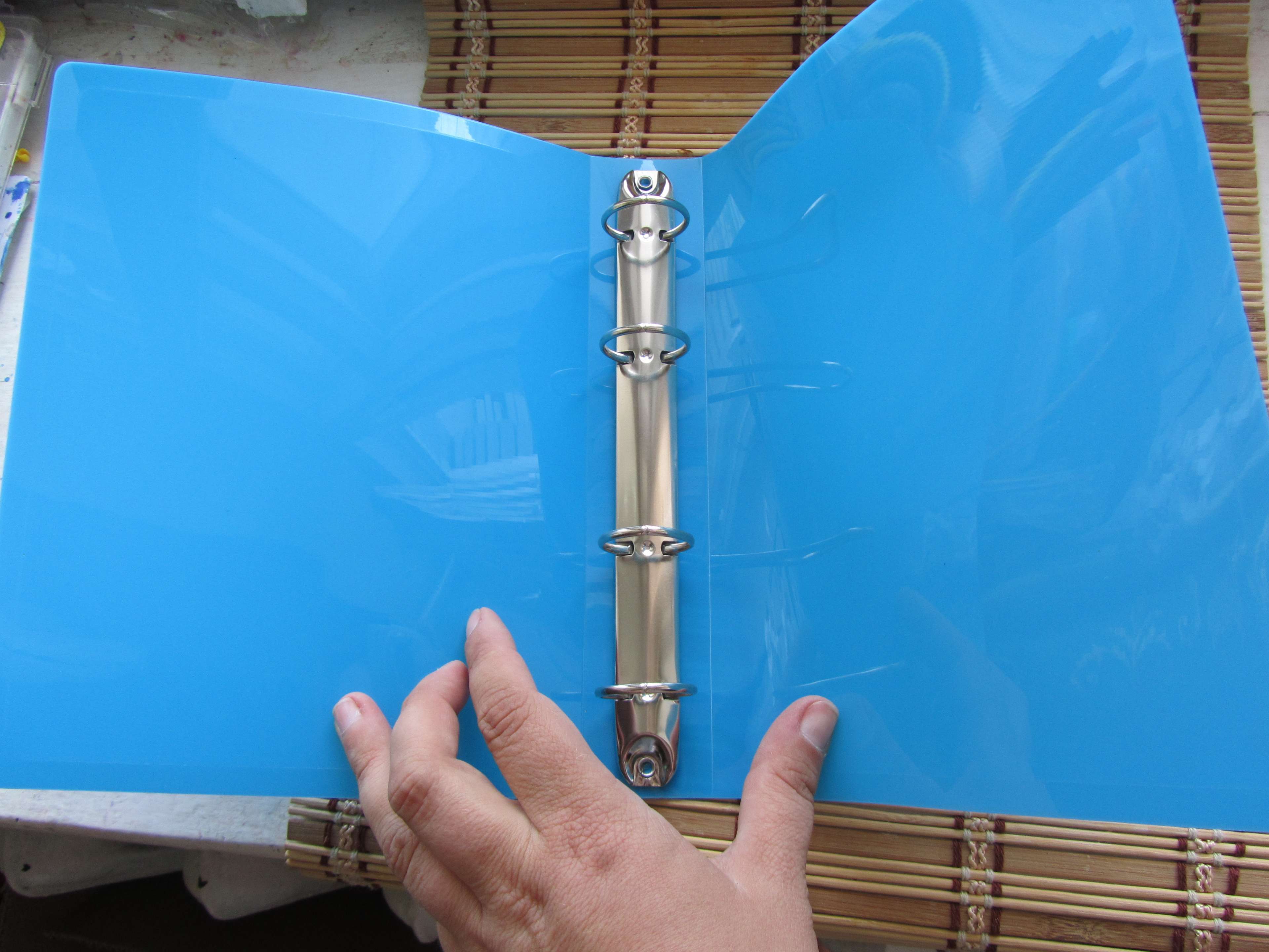 Фотография покупателя товара Папка на 4 кольцах А5, пластиковая, 25 мм, Proff. Standard, голубая - Фото 2