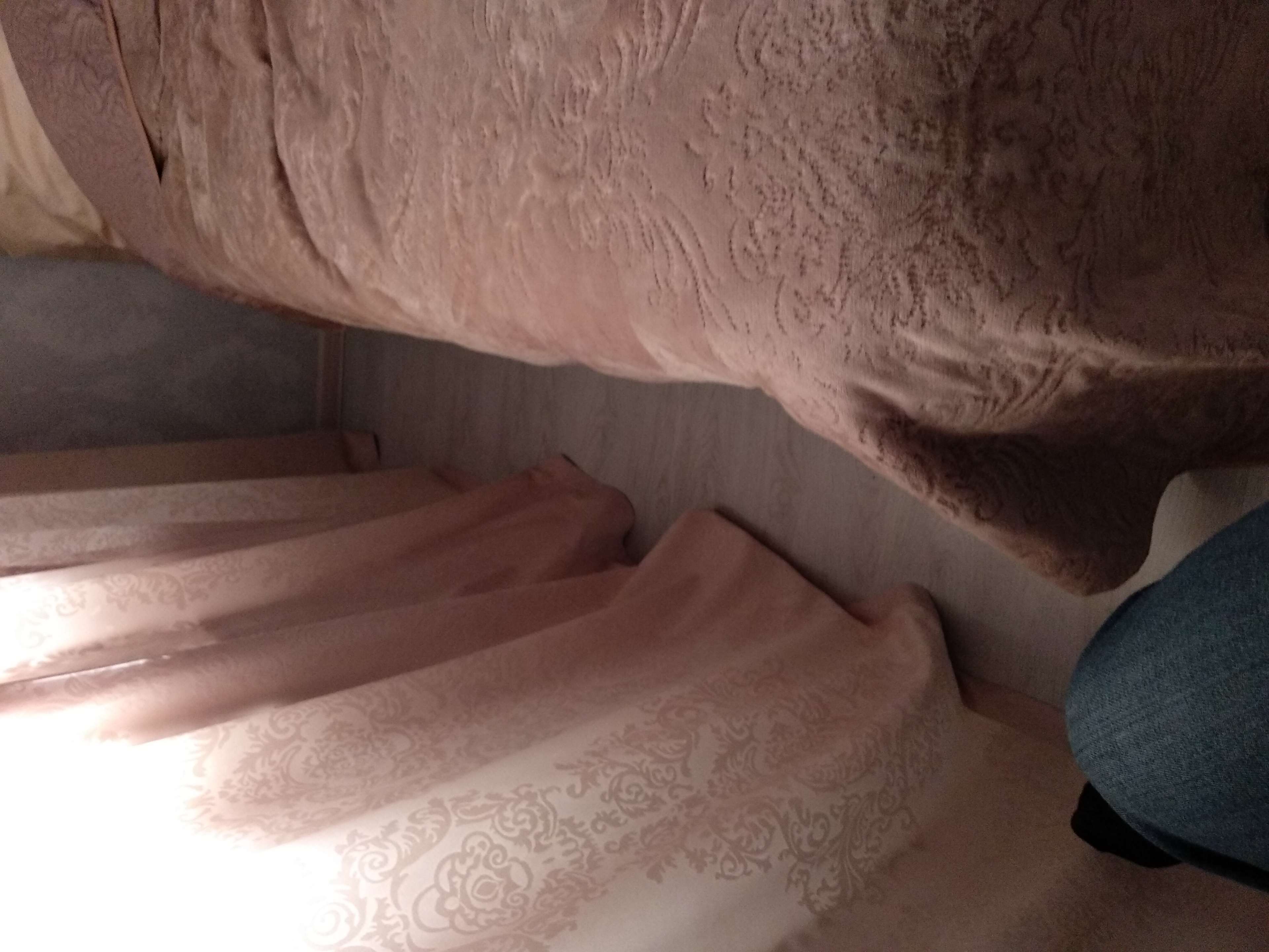 Фотография покупателя товара Штора тюлевая сетка с бархатом Этель «Ренессанс», 170 × 265 см, цвет белое золото, п/э 100 %