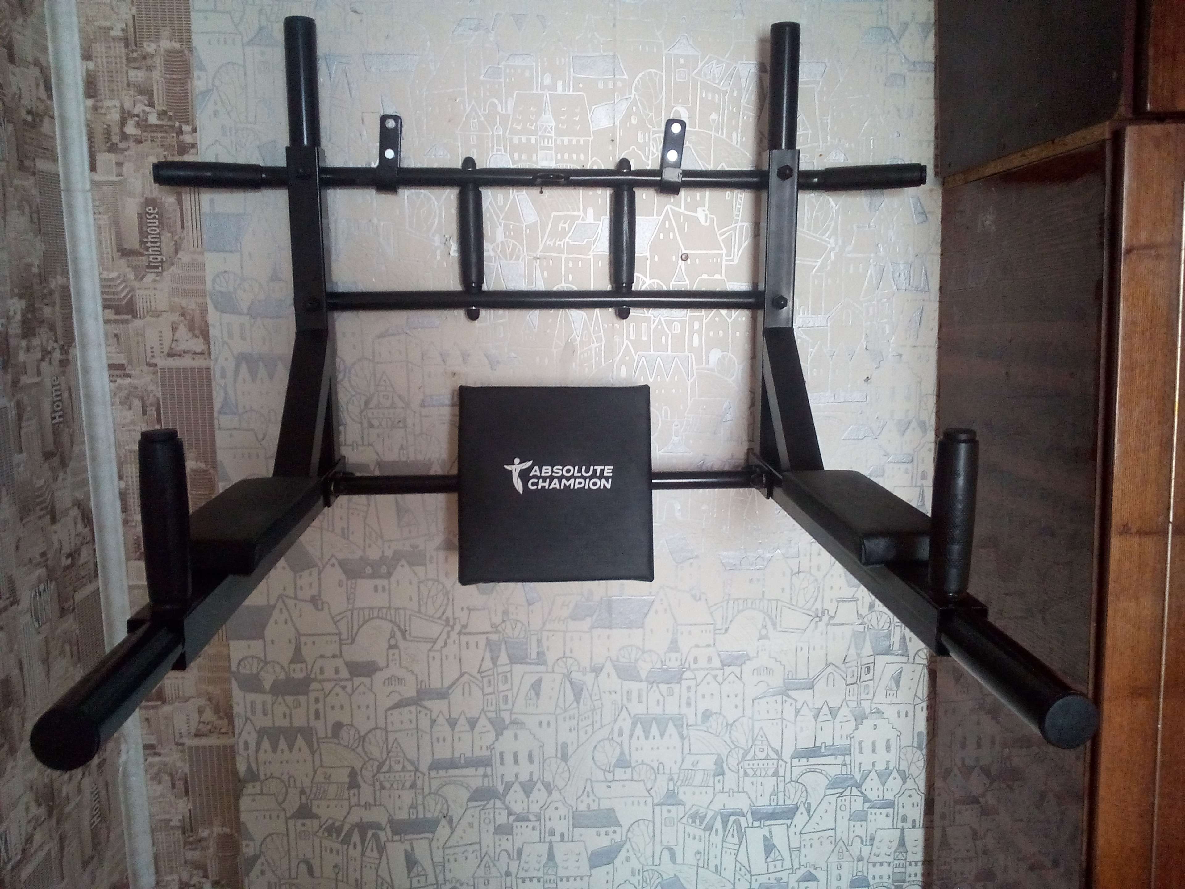 Фотография покупателя товара Турник-брусья «Профи» люкс, с переворотом, цвет чёрный - Фото 2
