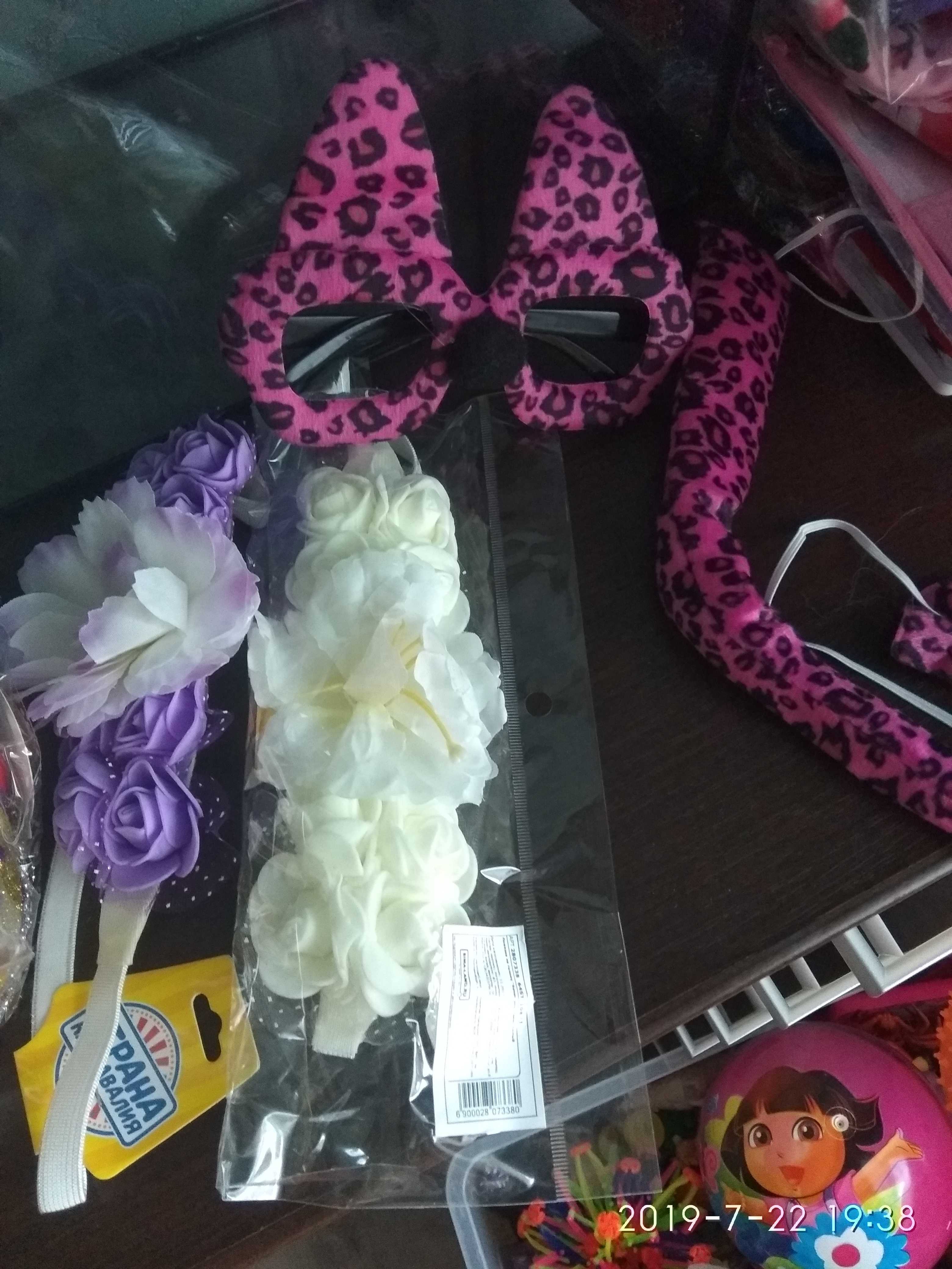 Фотография покупателя товара Повязка на голову "Букет роз", цвет фиолетовый - Фото 1