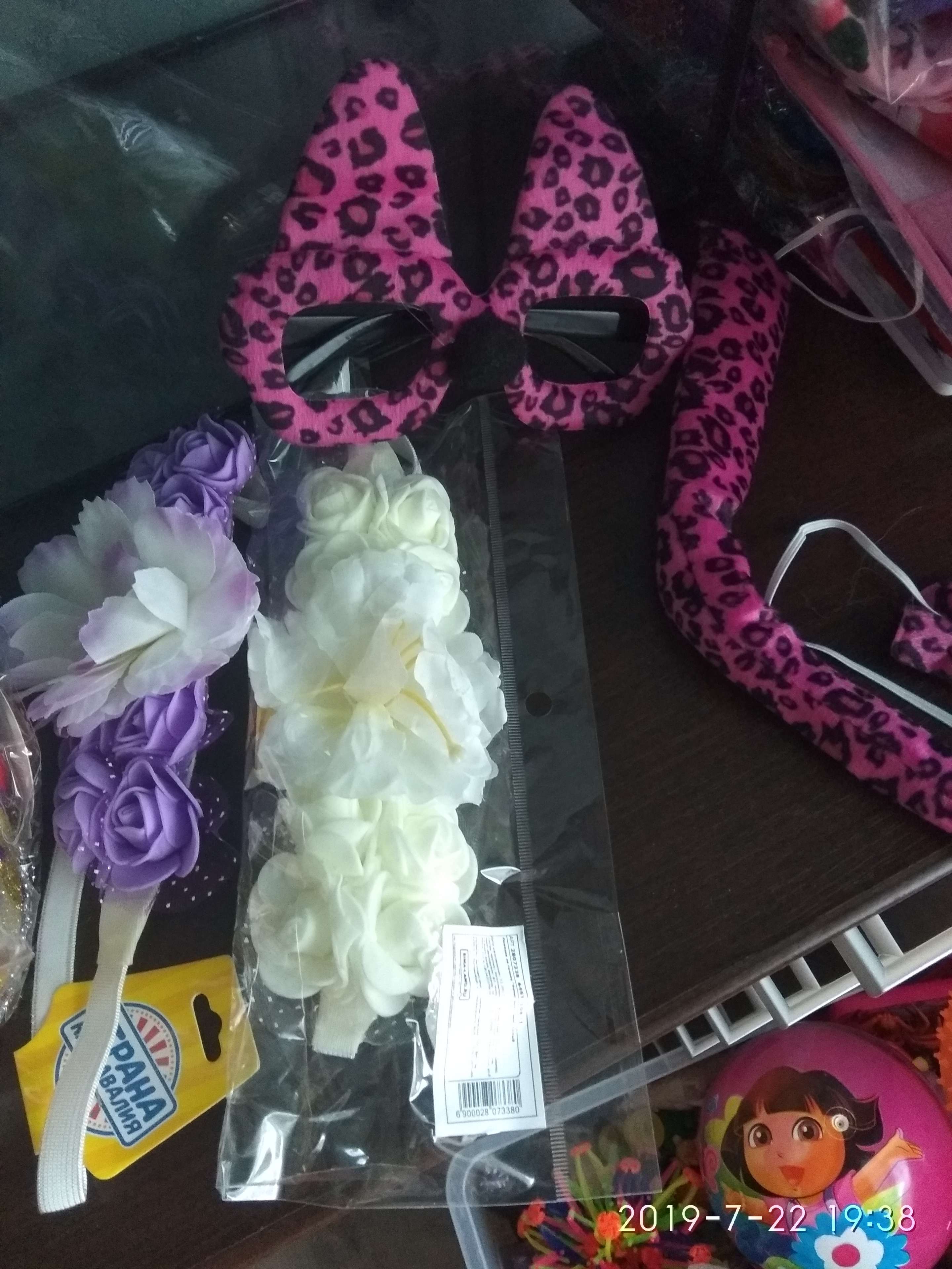 Фотография покупателя товара Повязка на голову "Букет роз", цвет белый - Фото 1