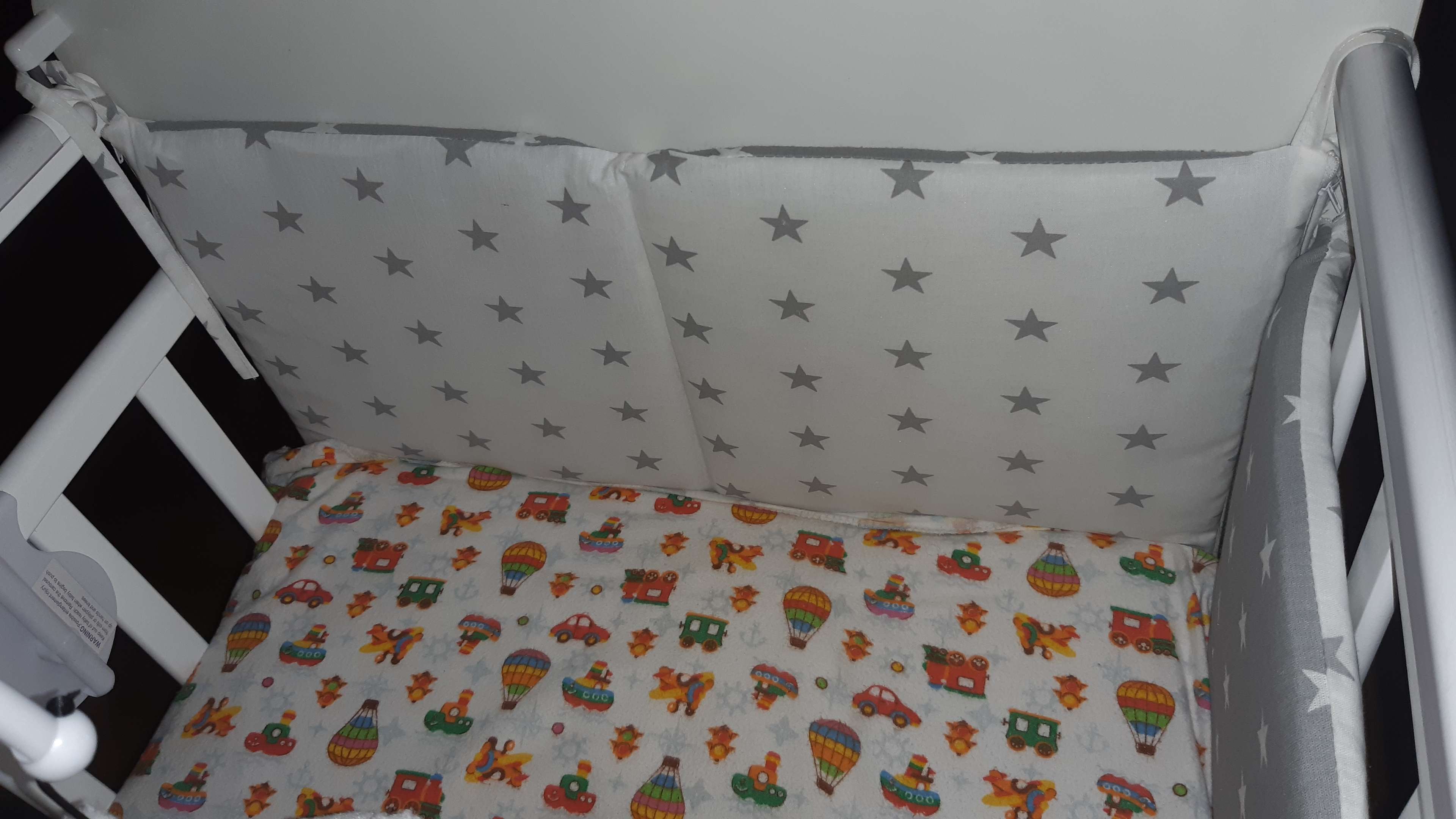 Фотография покупателя товара Борт в кроватку «Ноченька», чехлы съёмные, цвет серый, бязь - Фото 8