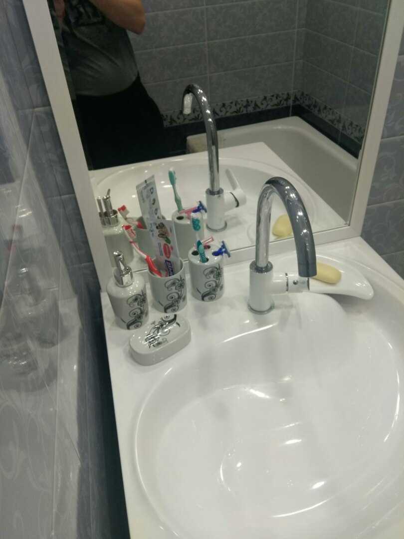 Фотография покупателя товара Набор для ванной, 4 предмета (мыльница, дозатор для мыла, 2 стакана) - Фото 1