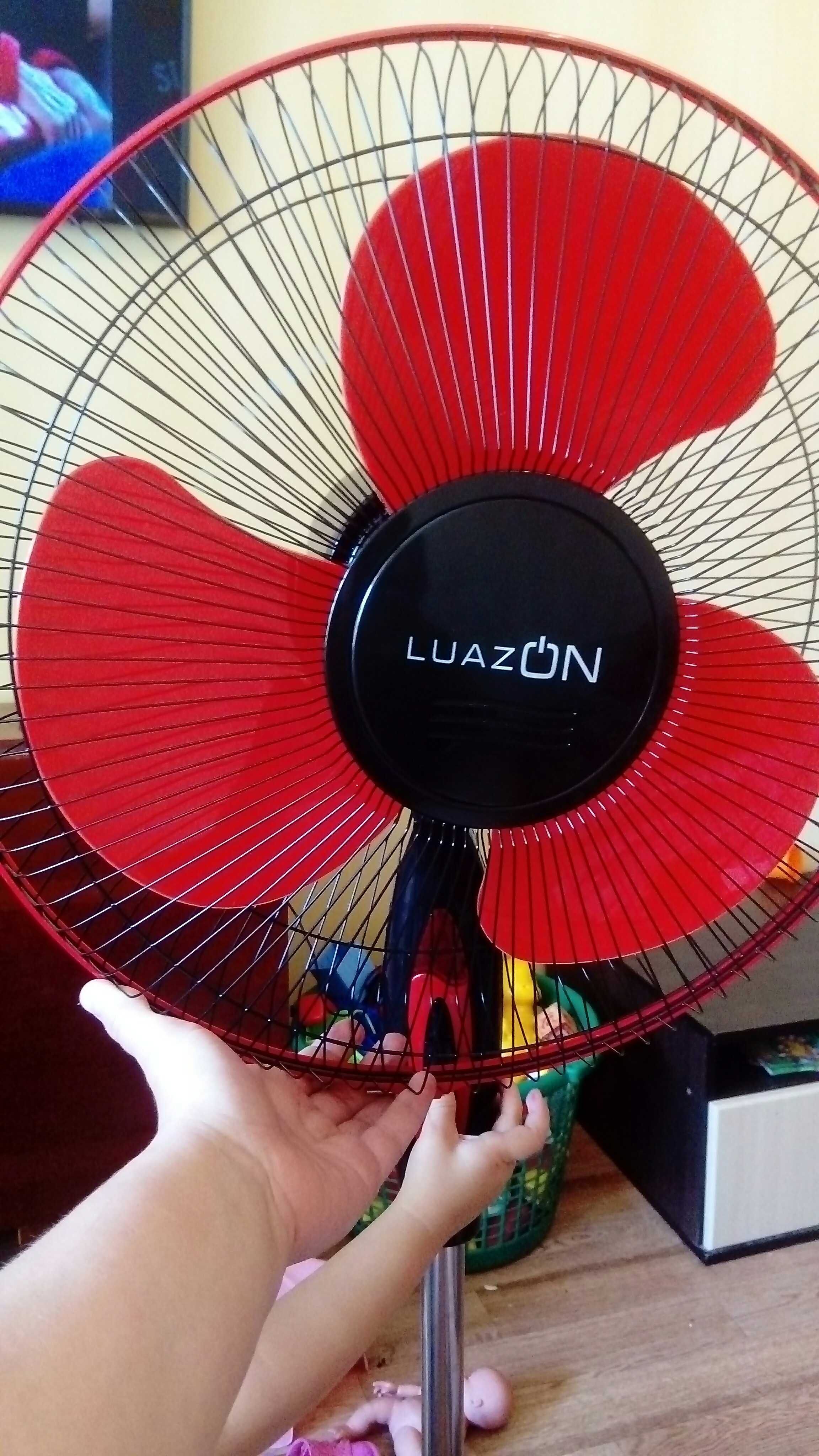 Фотография покупателя товара Вентилятор Luazon LOF-01, напольный, 45 Вт, 3 режима, черно-красный - Фото 1