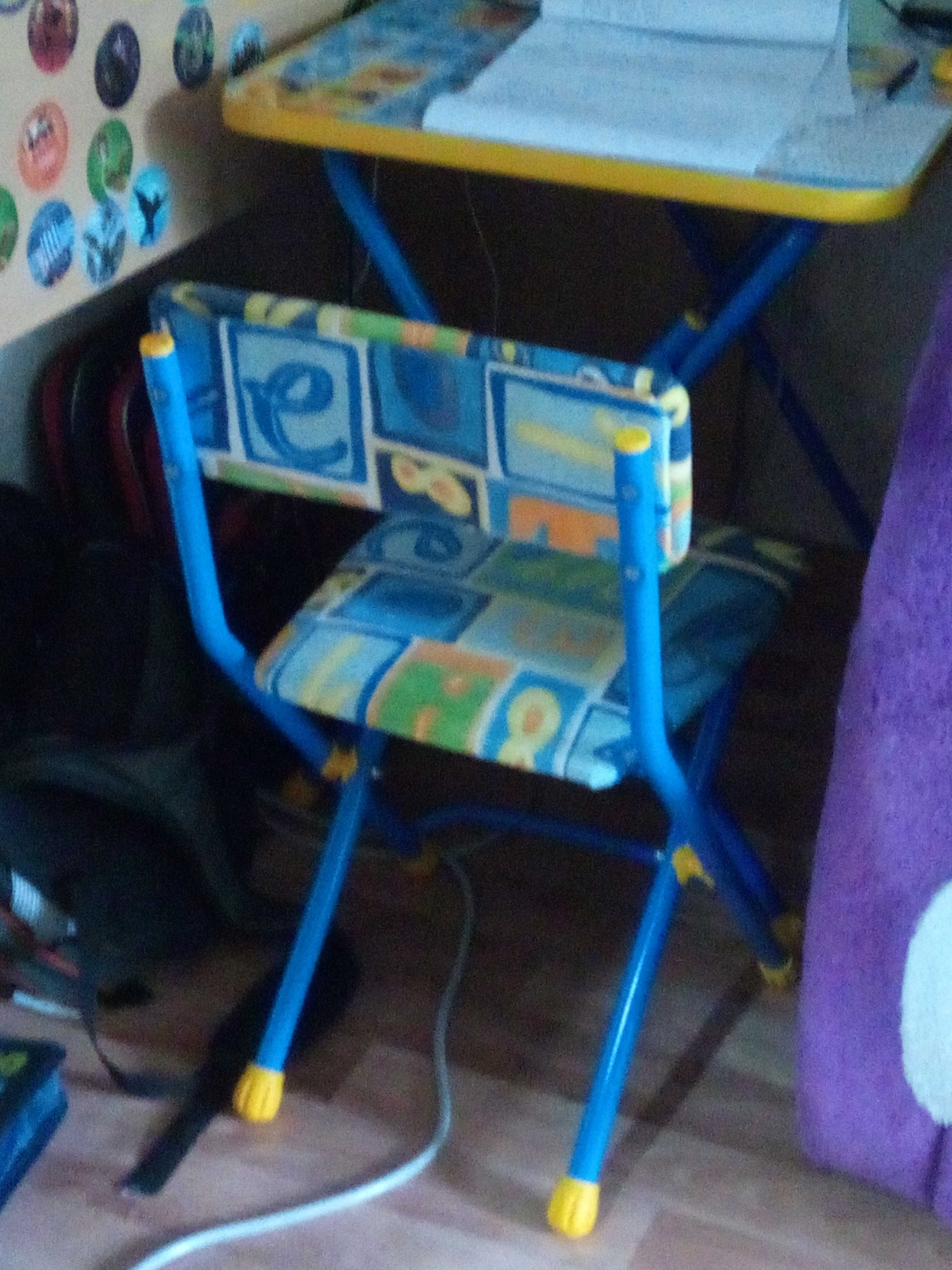 Фотография покупателя товара Комплект детской мебели «Никки. Первоклашка-осень» складной, цвета стула МИКС - Фото 1