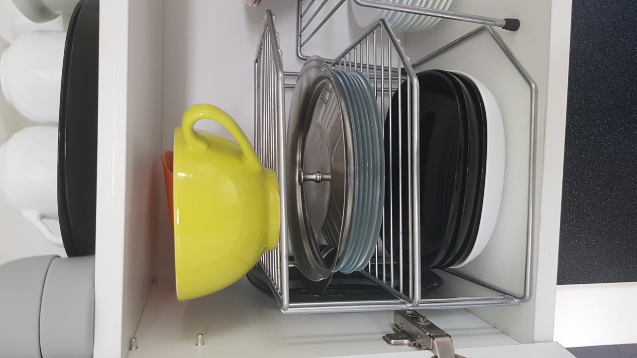 Фотография покупателя товара Подставка для посуды, 2 яруса, 25×25×20 см, цвет хром - Фото 13