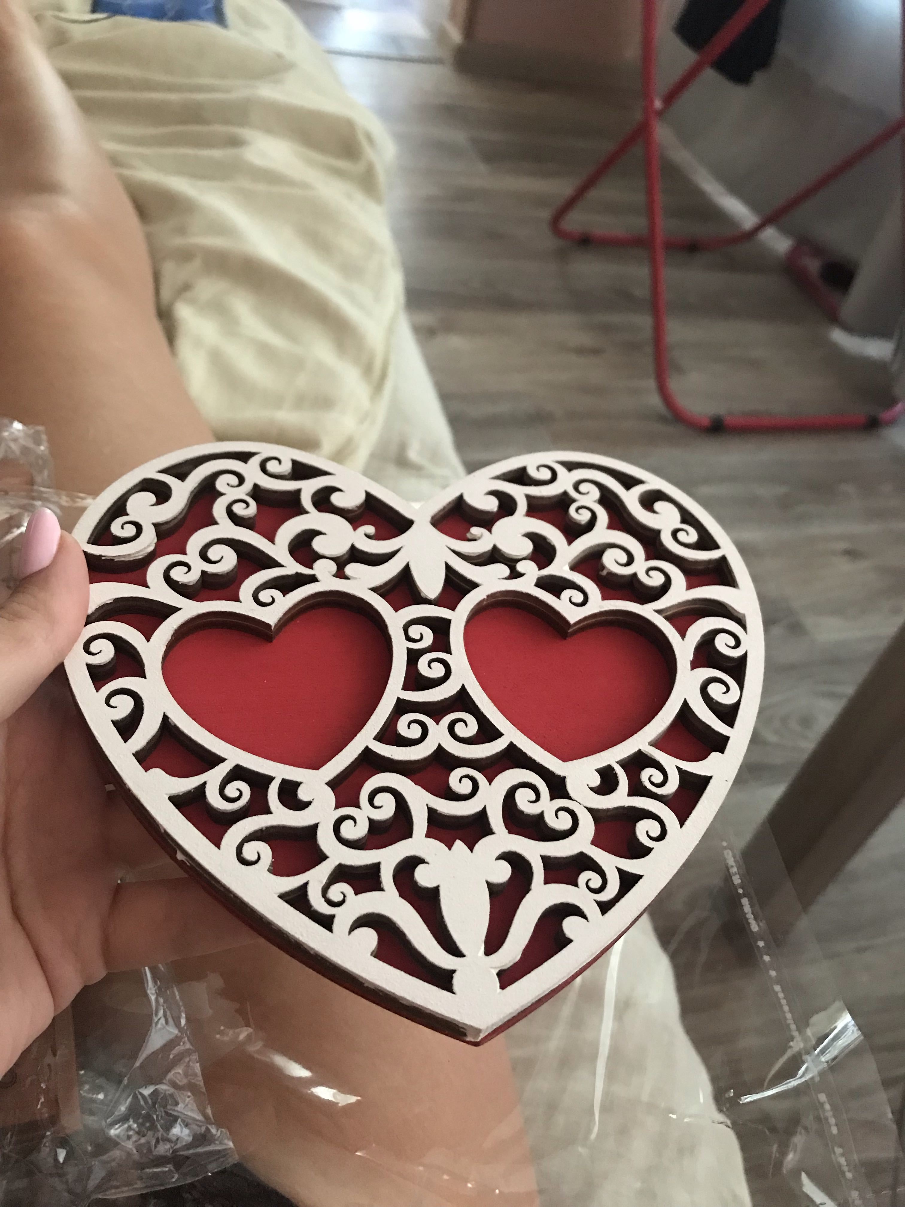Фотография покупателя товара Подставка под кольца «Красное сердце»